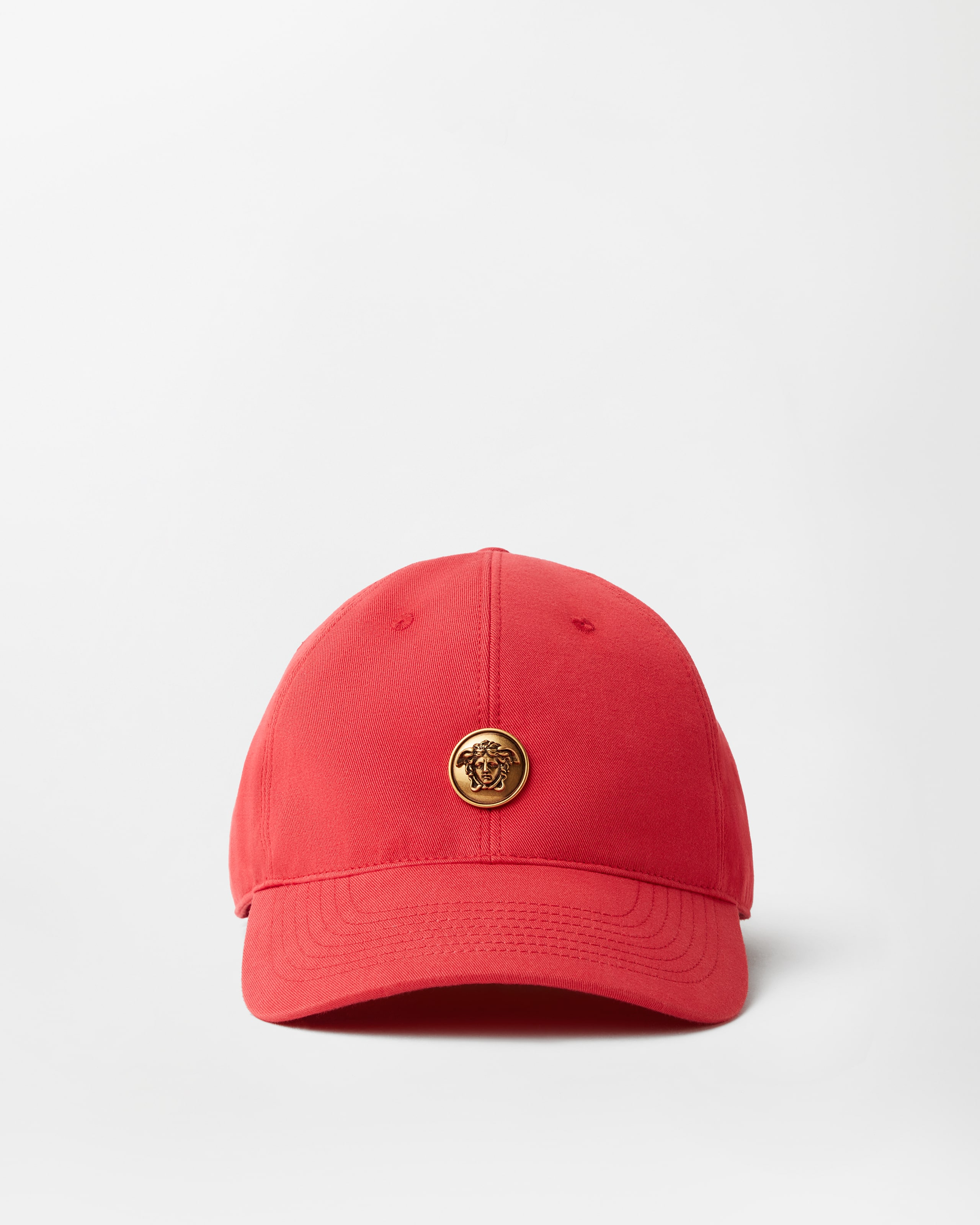 Versace Cotton Baseball Cap In Red