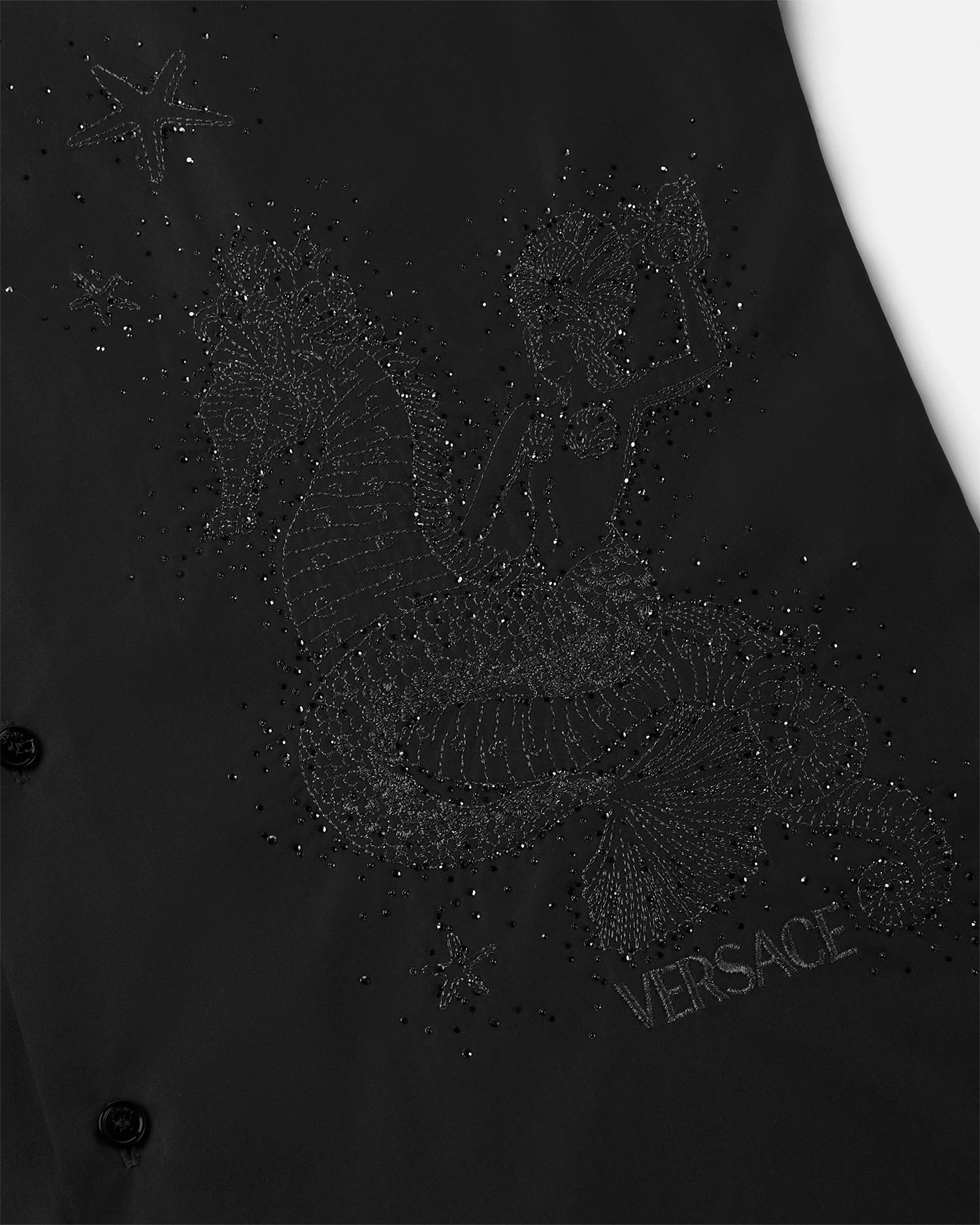 Embroidered Coral Theatre Shirt