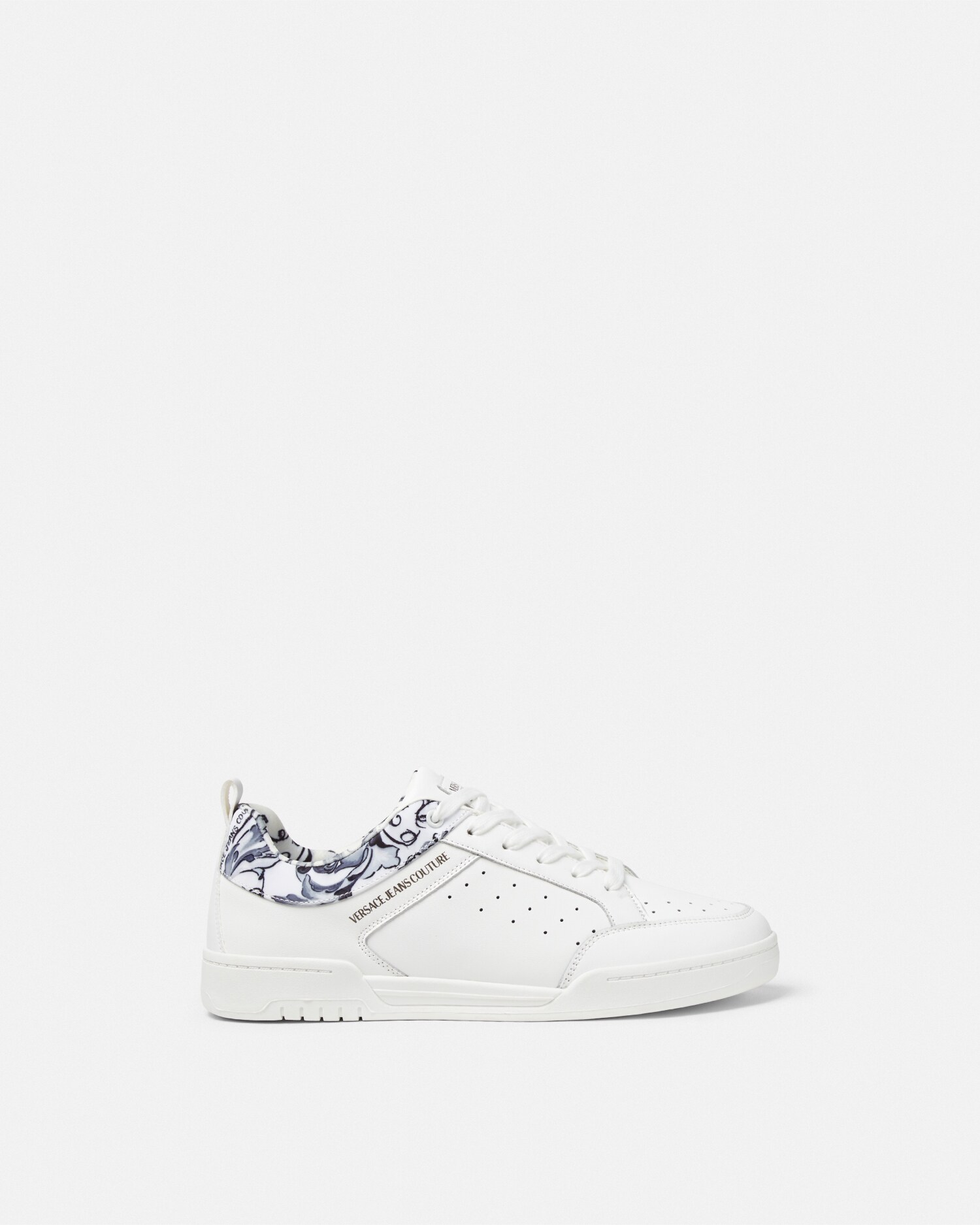 VERSACE‎ 1011942 Barocco White Leather Sneakers, Size 44 90_E79YA3SD6-  main image 2