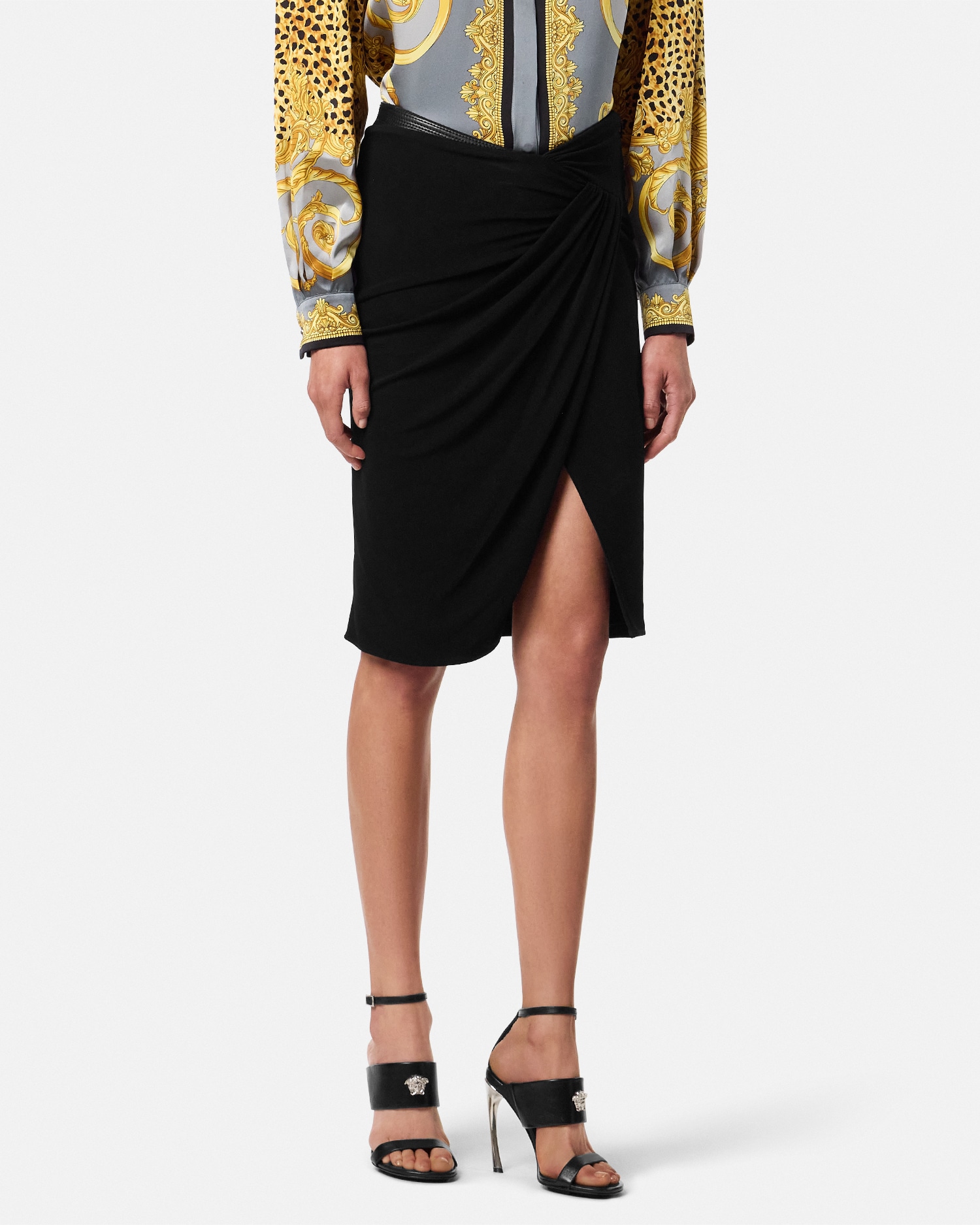 Draped Midi Skirt