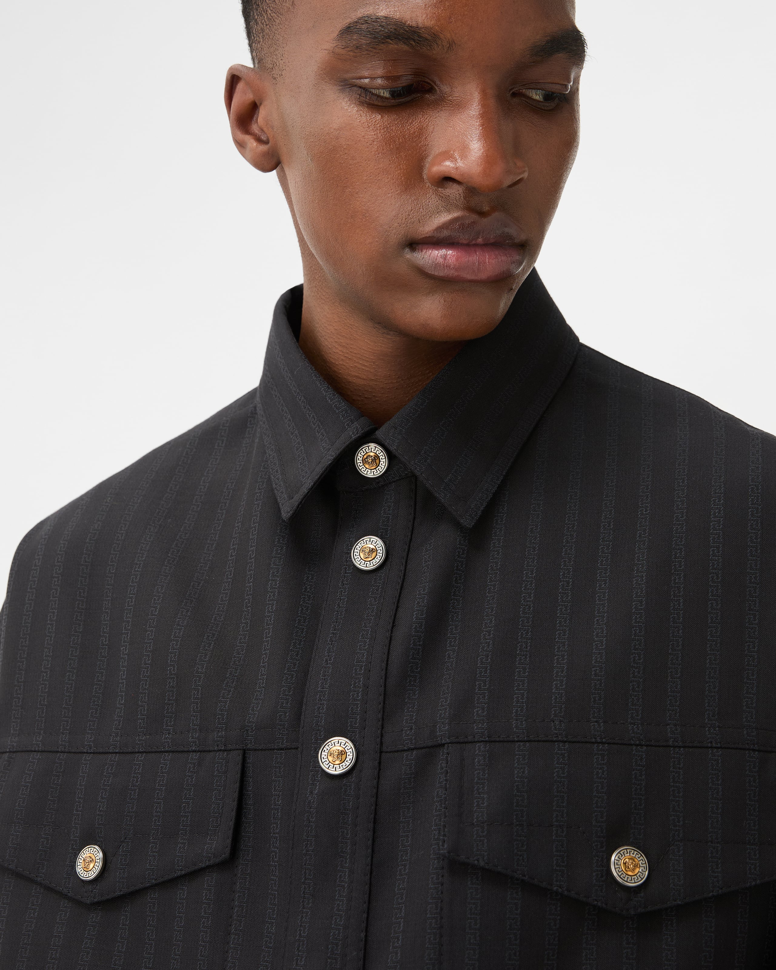 Jacquard Wool Blouson | VERSACE US