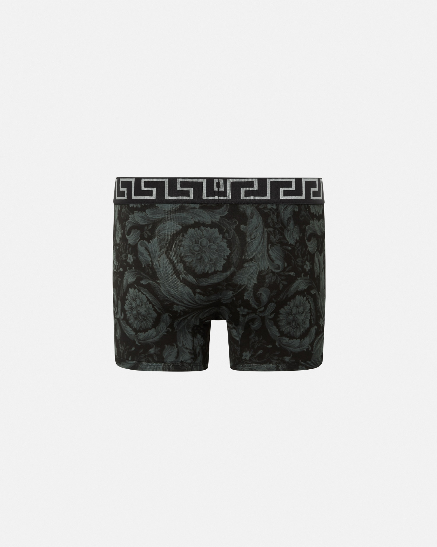 Printed Jacquard Cotton-Jersey Long Trunks