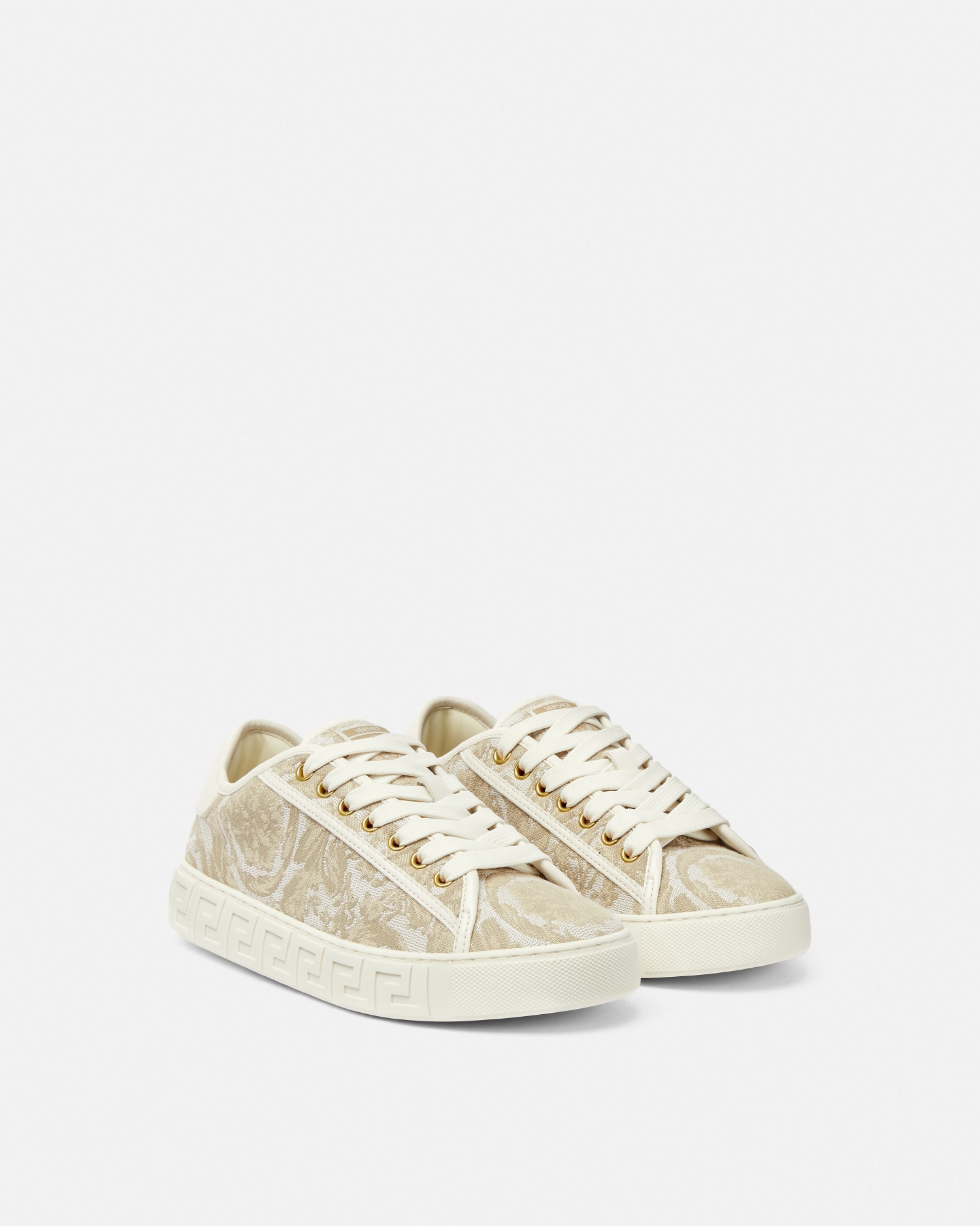 Greca Jacquard Canvas Sneakers