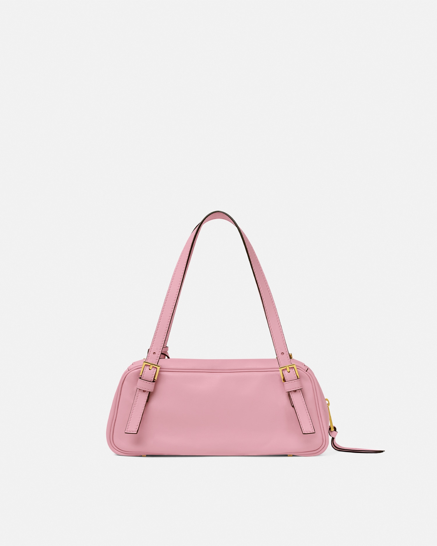 Versace Tag Nappa Bowling Bag Pink | VERSACE US