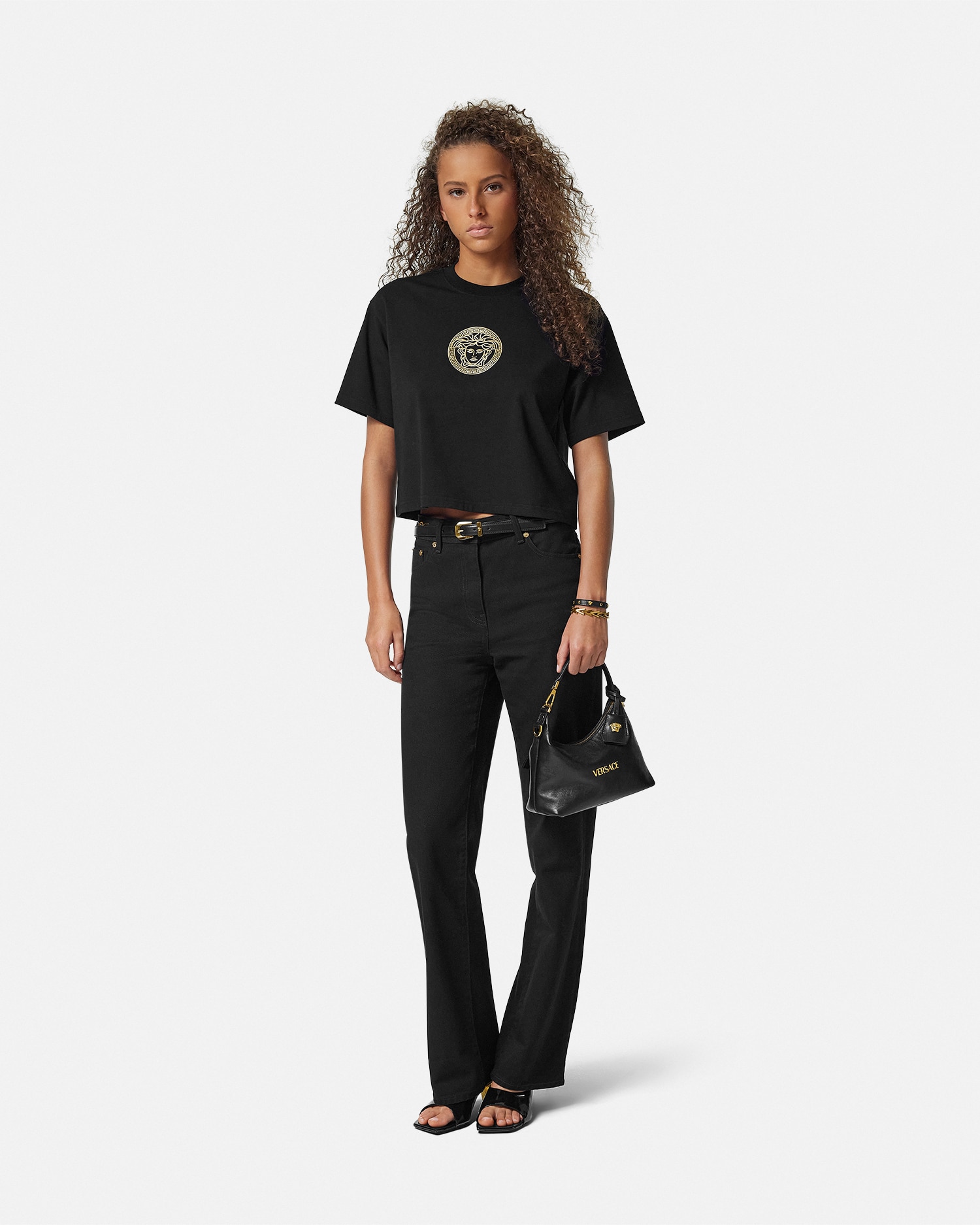 Versace Jean Coupe Classique Medusa '95 In Noir