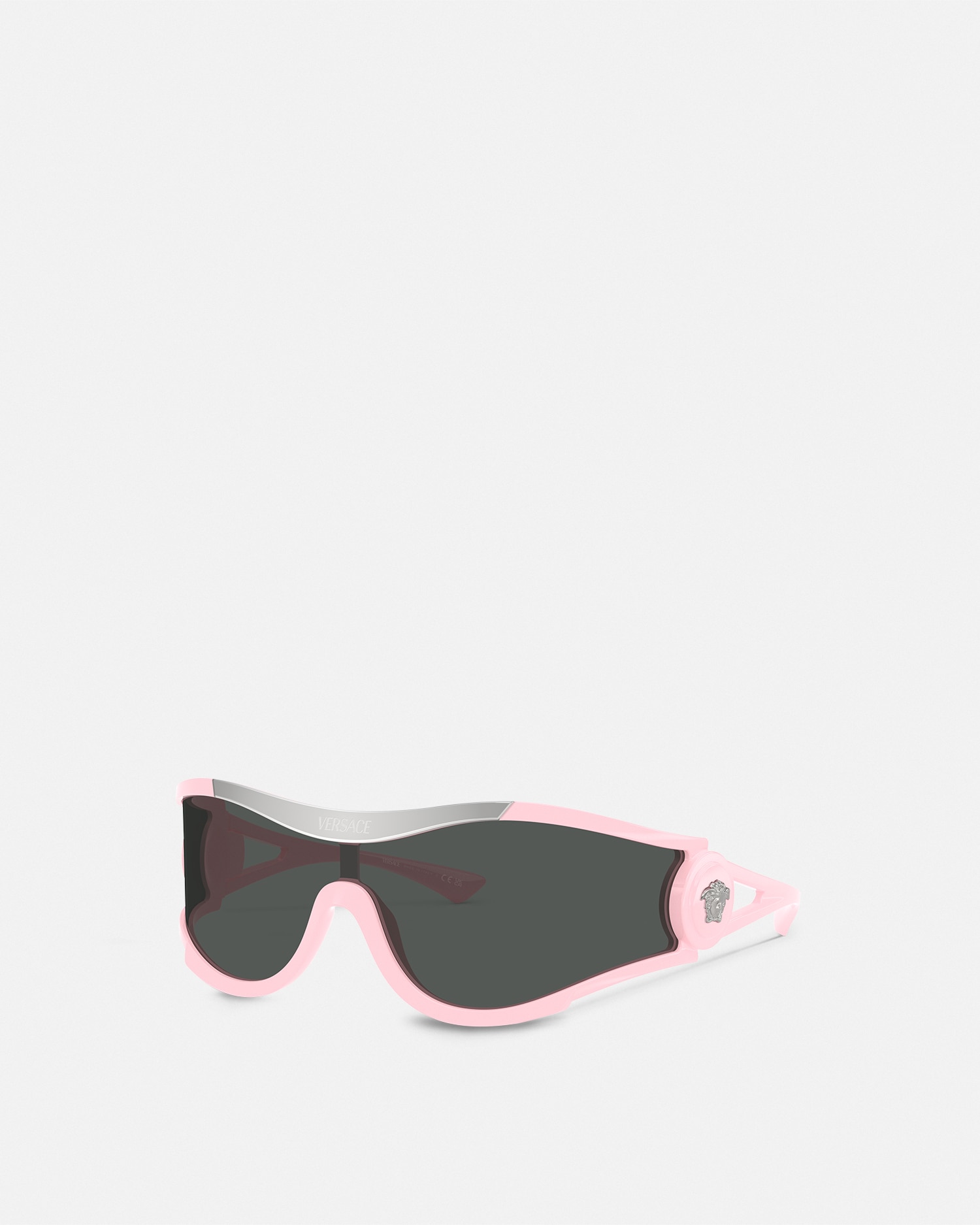 Versace Medusa Medallion Shield Sunglasses In Pink