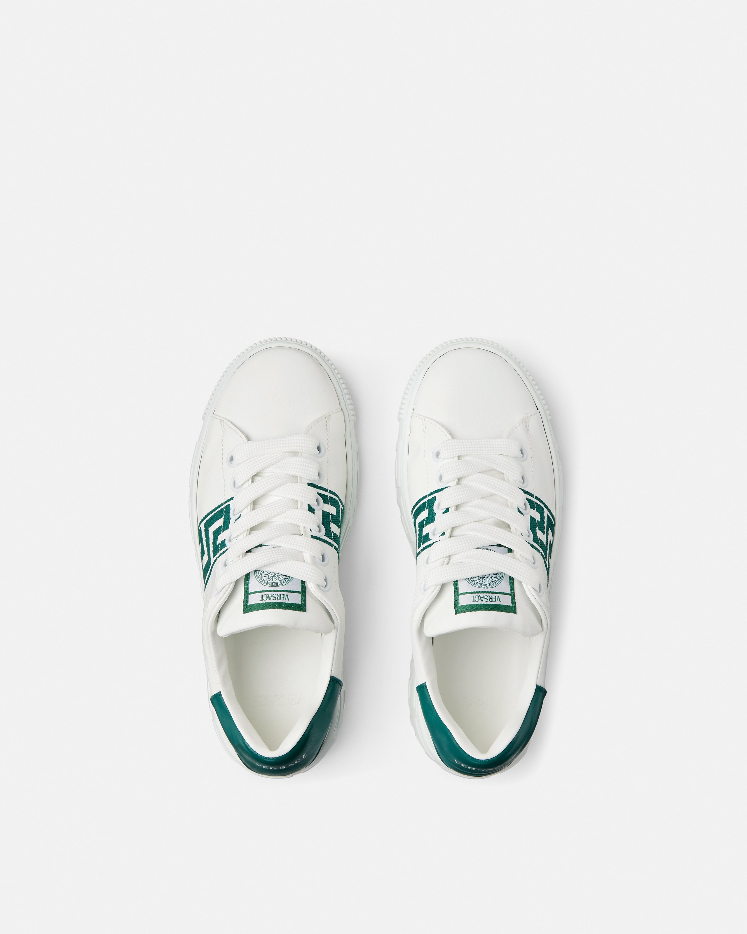 Kids Greca Embroidered Nylon Sneakers