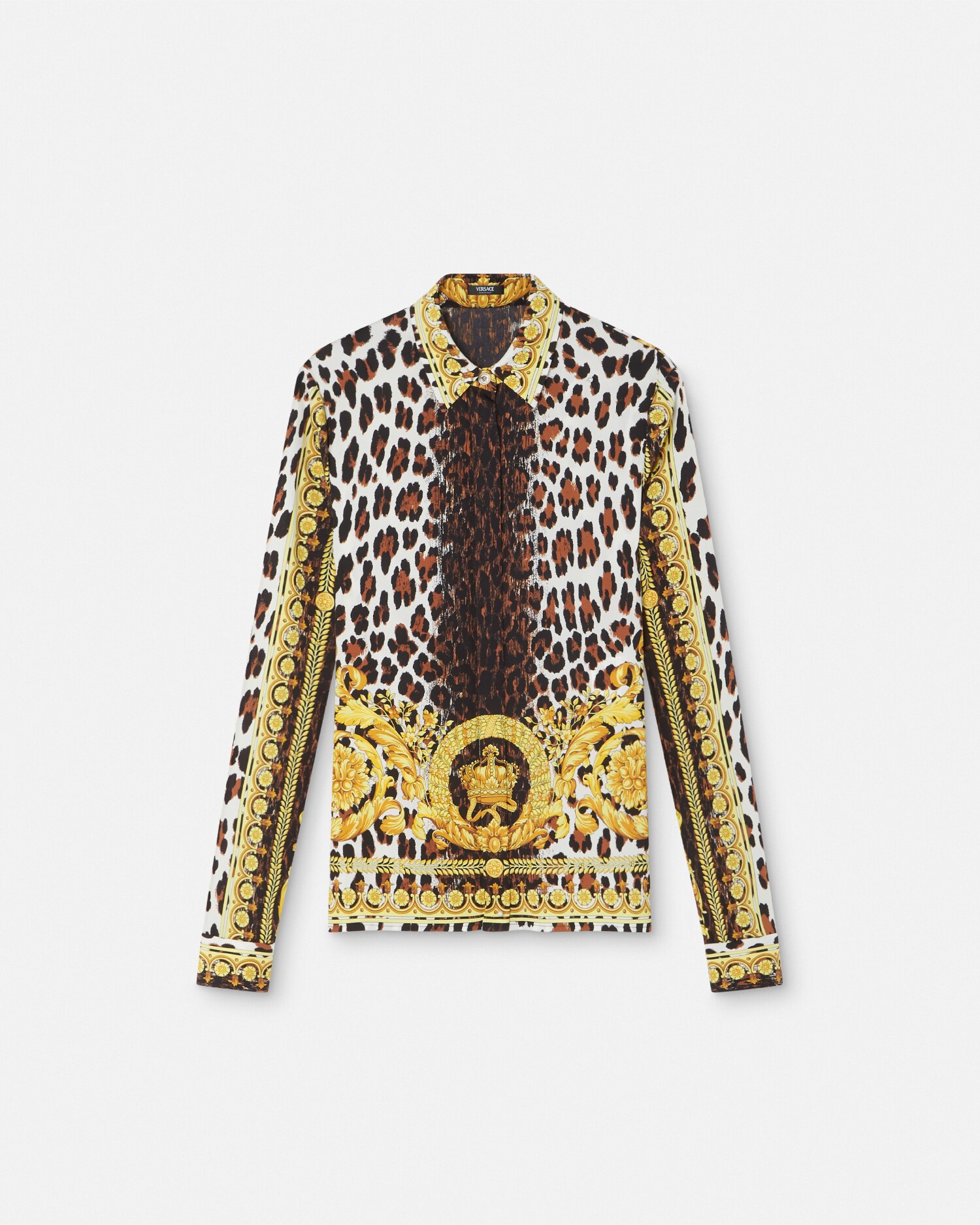 Versace Leopard-print Blouse In Print