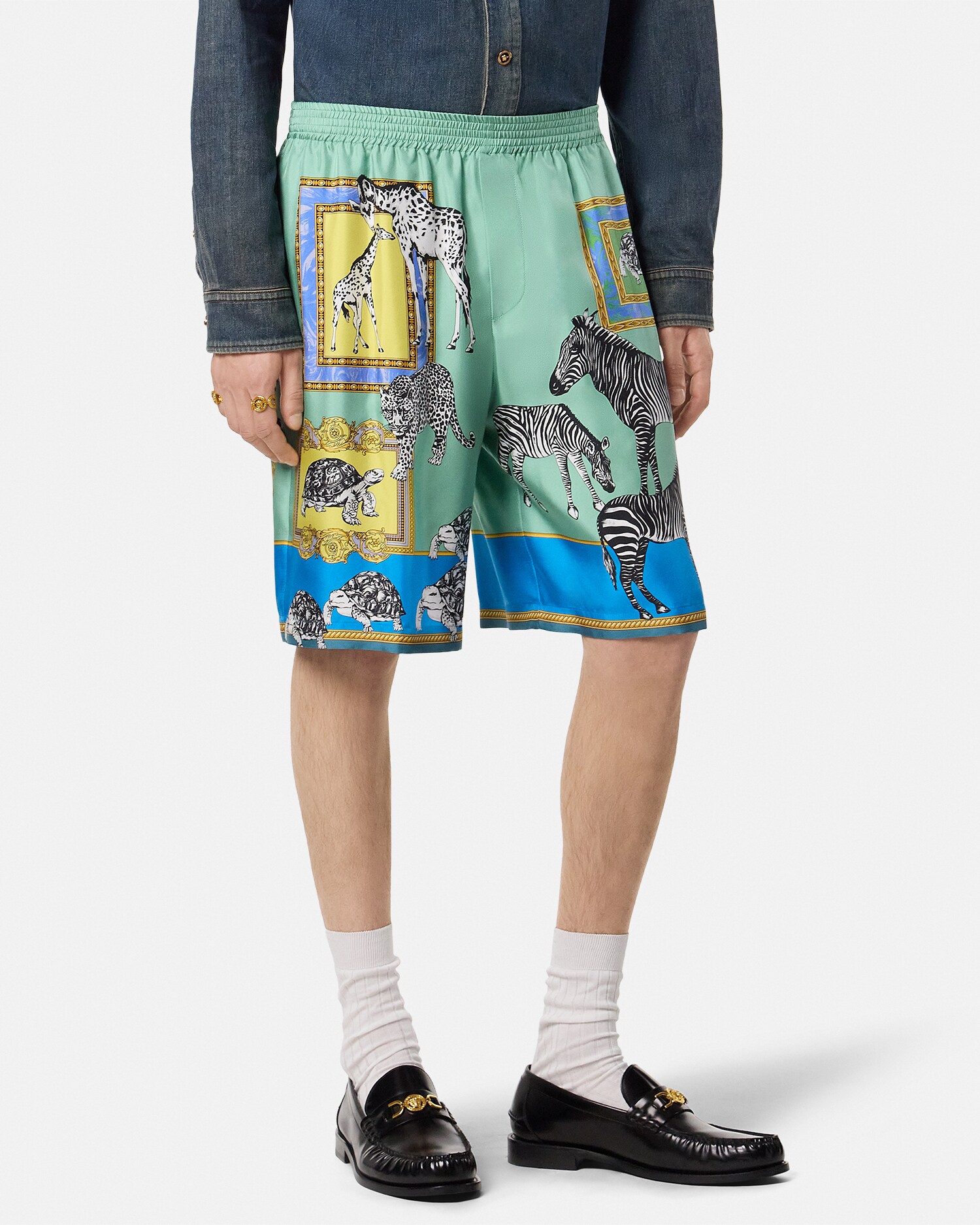 Versace Safari Silk Shorts