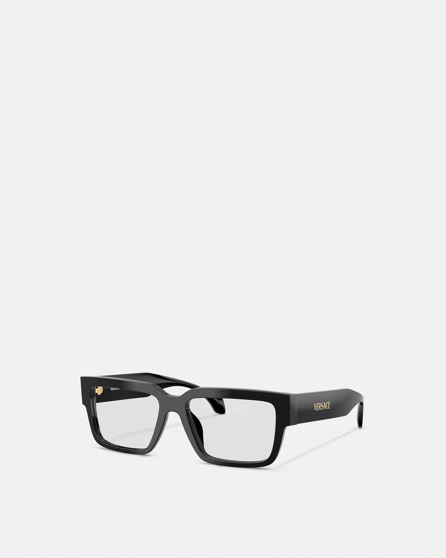 Versace Signature Rectangular Glasses In Black