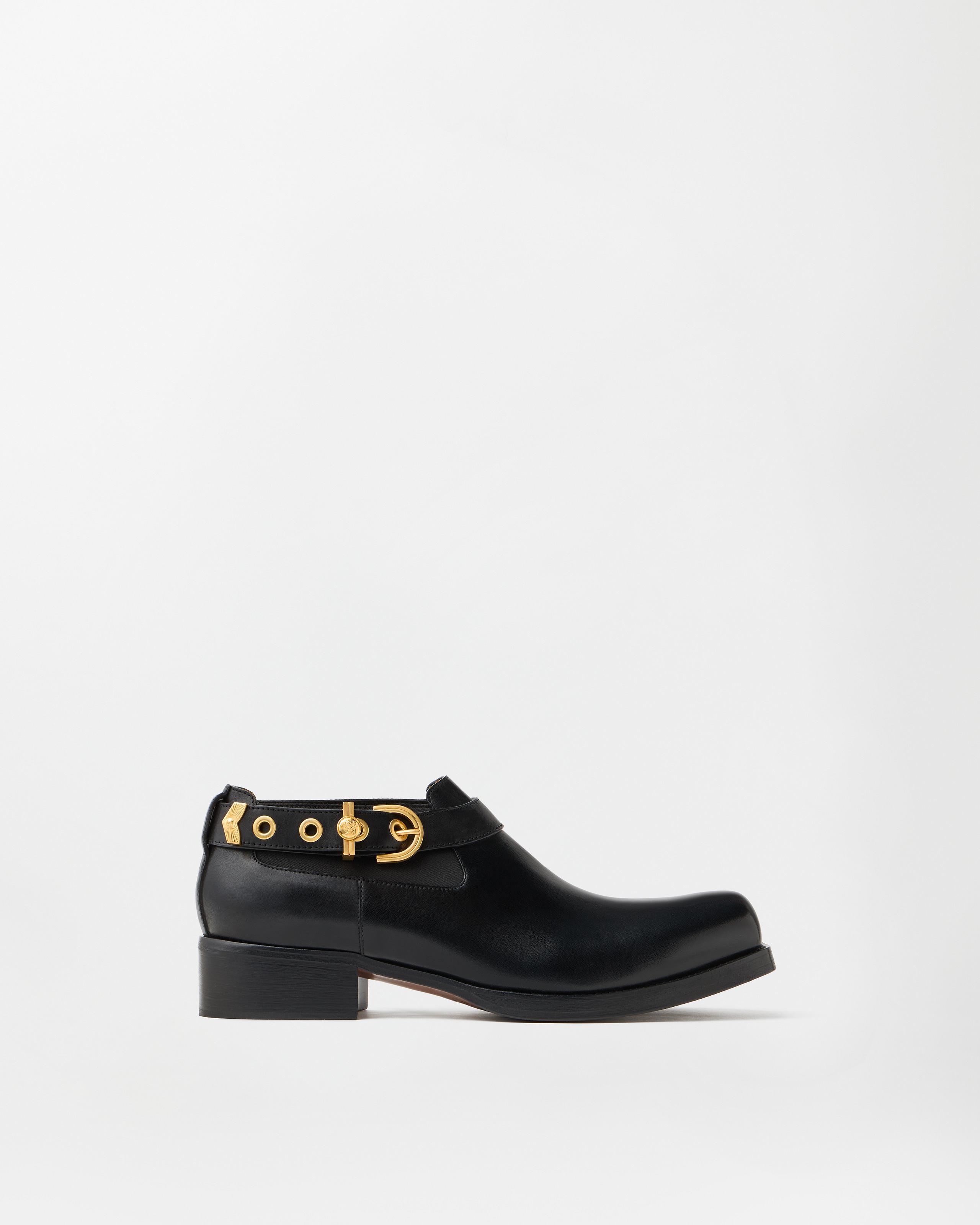 Versace Orlando Bottes En Cuir In Black