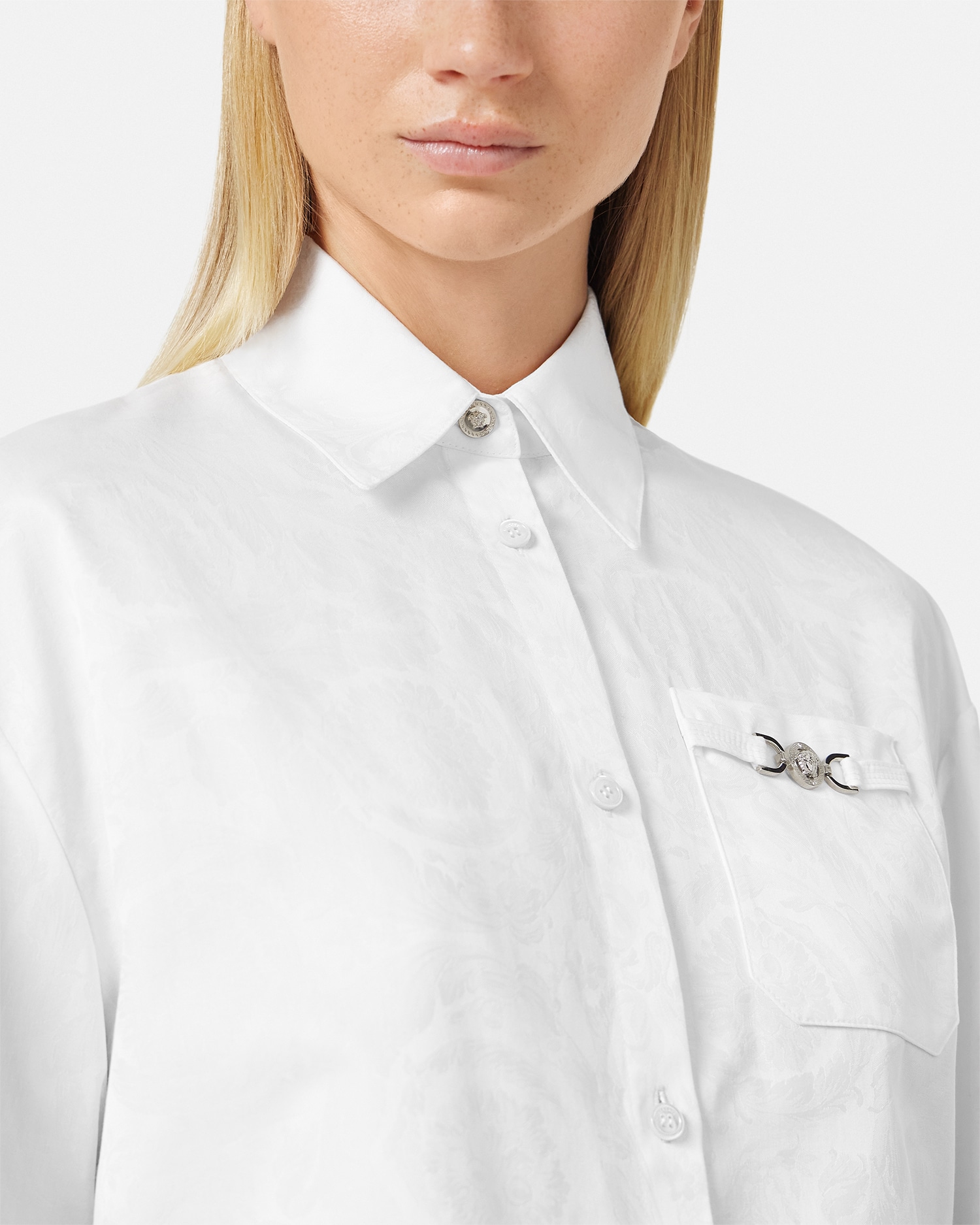 Barocco Jacquard Crop Shirt