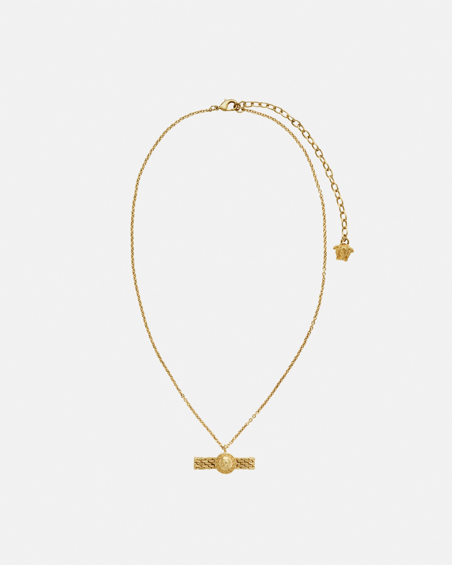 Versace Gianni Ribbon Necklace In Gold