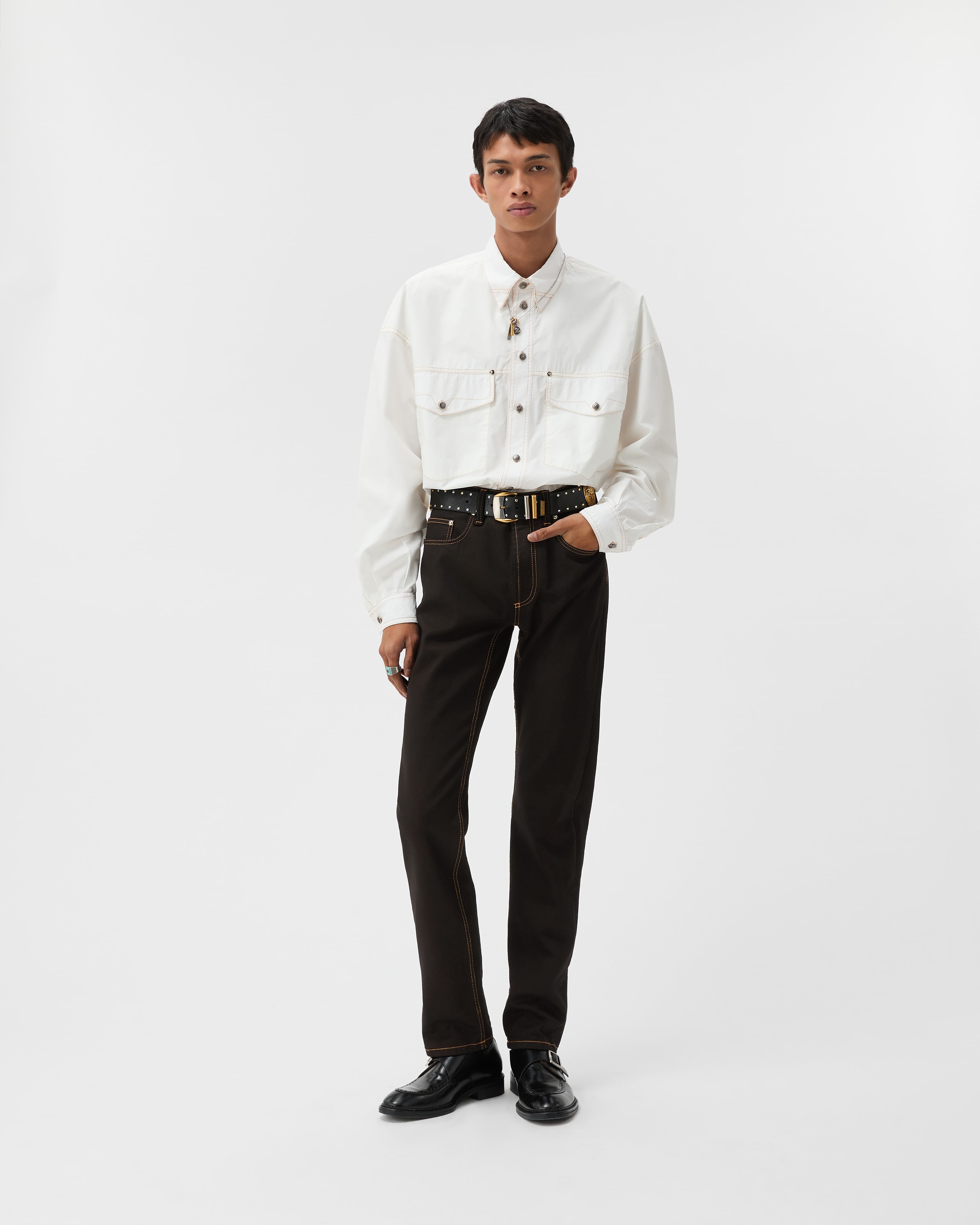 Tapered Jeans Black | VERSACE US