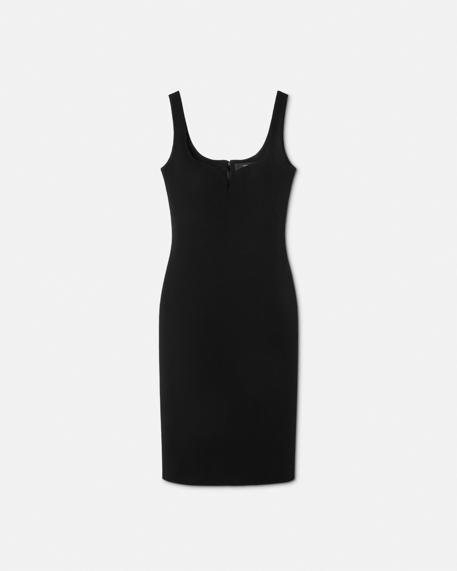 Versace Robe Midi Cady Sweetheart In Black