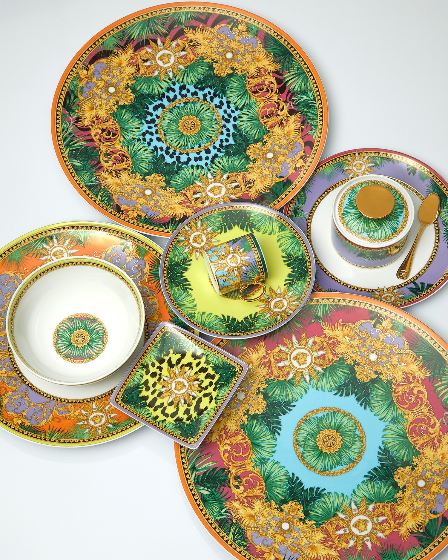 Versace Jungle Animalier Charger Plate 33 Cm In Print