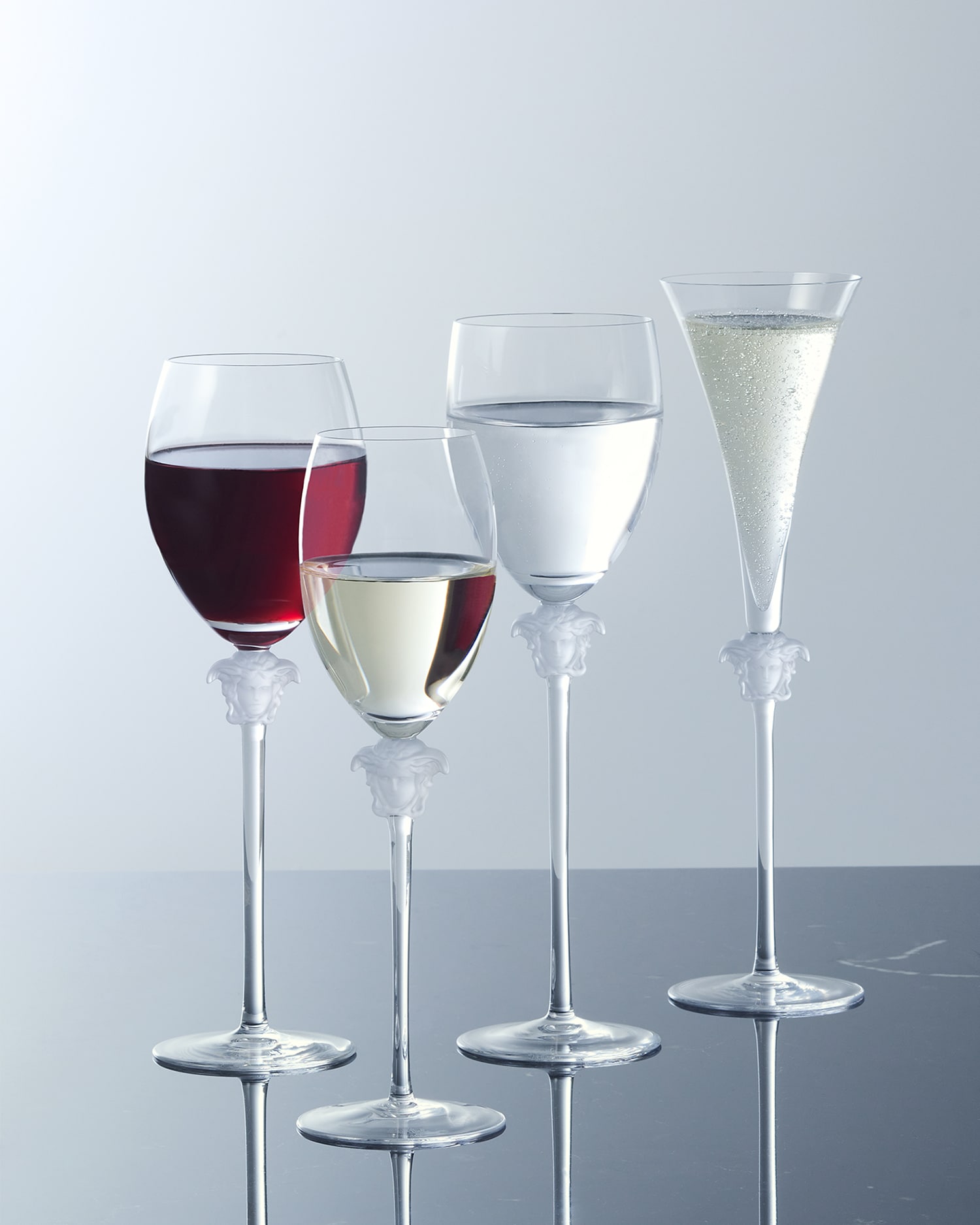 Versace Verre À Eau Medusa Lumiere In Transparent