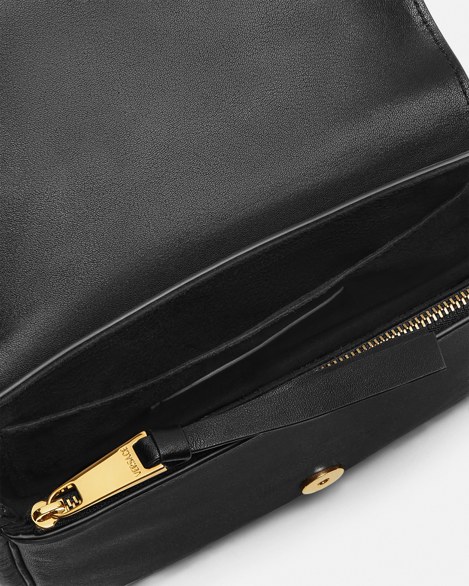 ショルダーバッグ・ポシェット VERSACE Women Messenger Bags 10177401A129751B00V BLACK Versace Shoulder Bag: Black Studded Logo