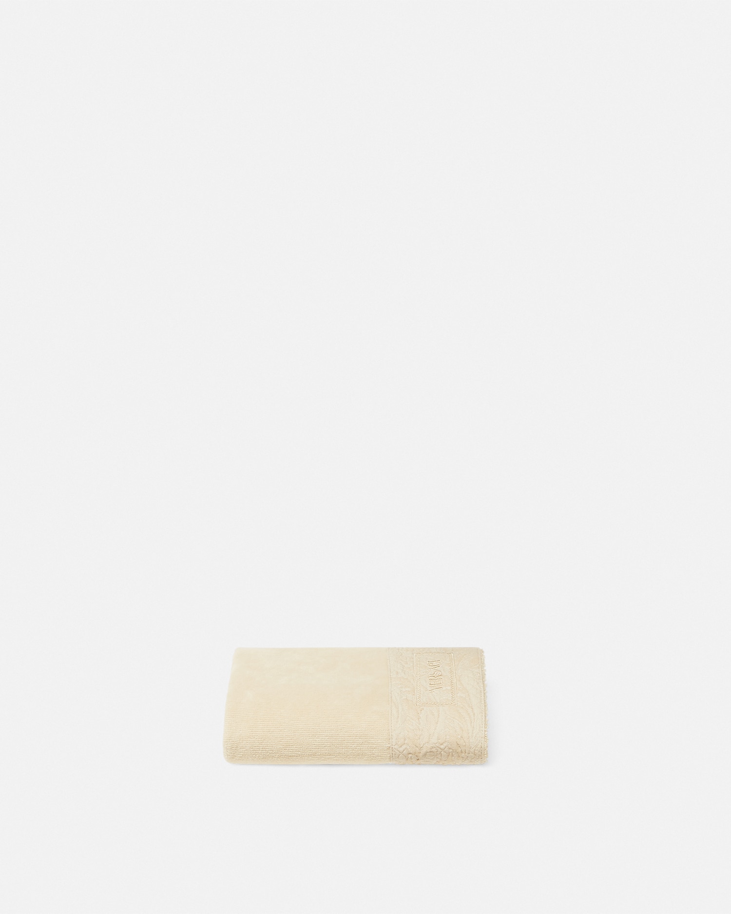 Versace Barocco Petite Serviette In Beige
