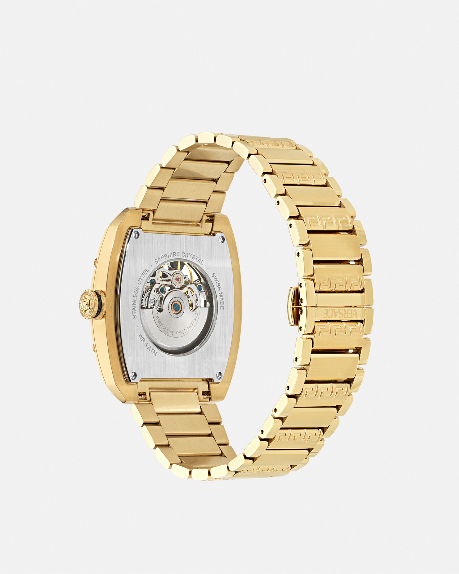 Versace Dominus Skeleton Watch In Gold