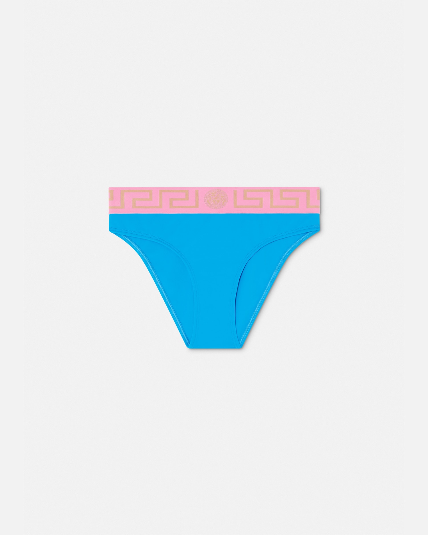 Versace Underwear E Beachwear Greca Border Bikini Bottoms In Blue