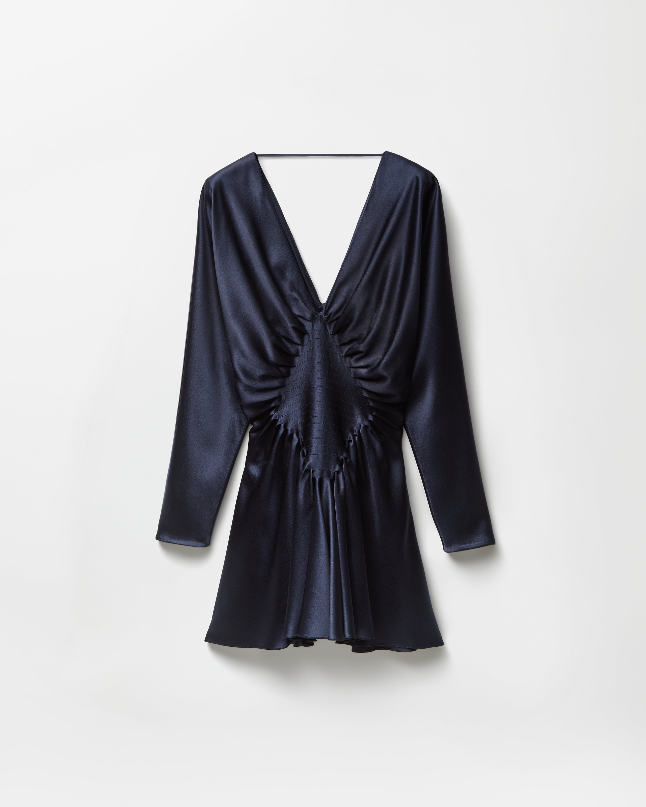 Silk-Satin Mini Dress Blue | VERSACE