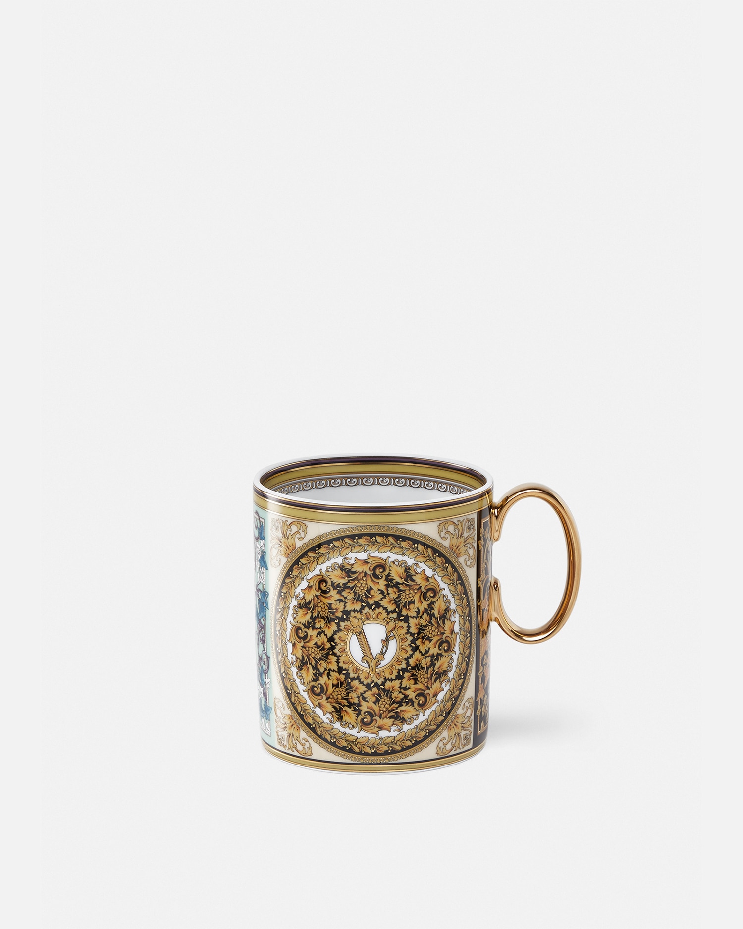 Versace Porcellane E Cristalli Barocco Mosaic Mug In Gold