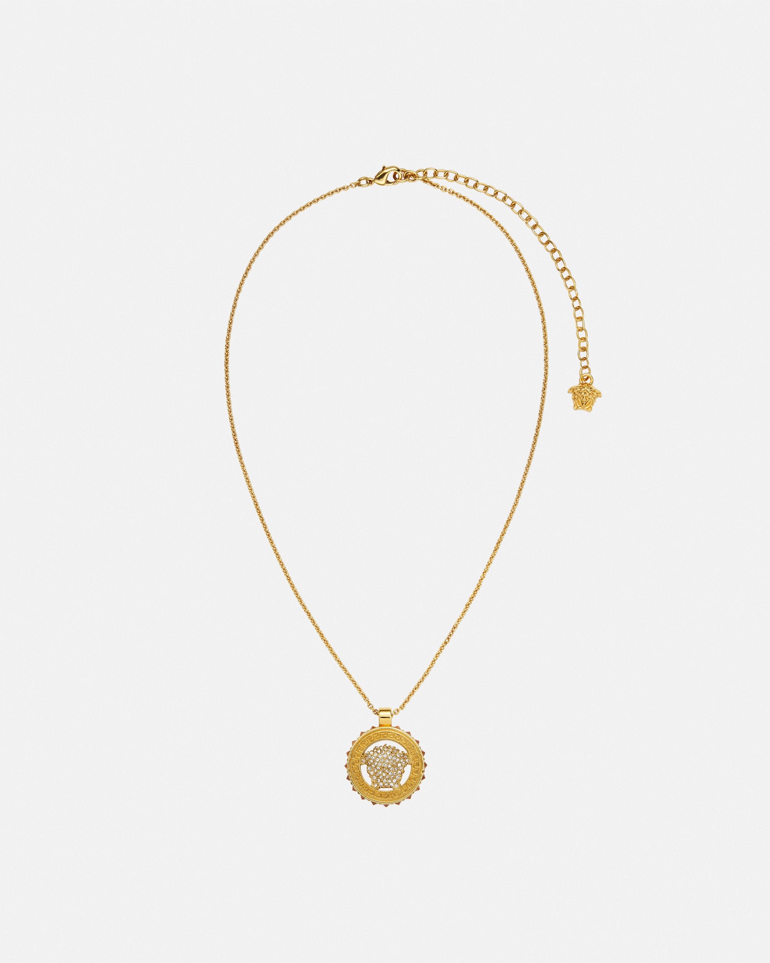 Versace Collier À Cristaux Medusa '95 In Or