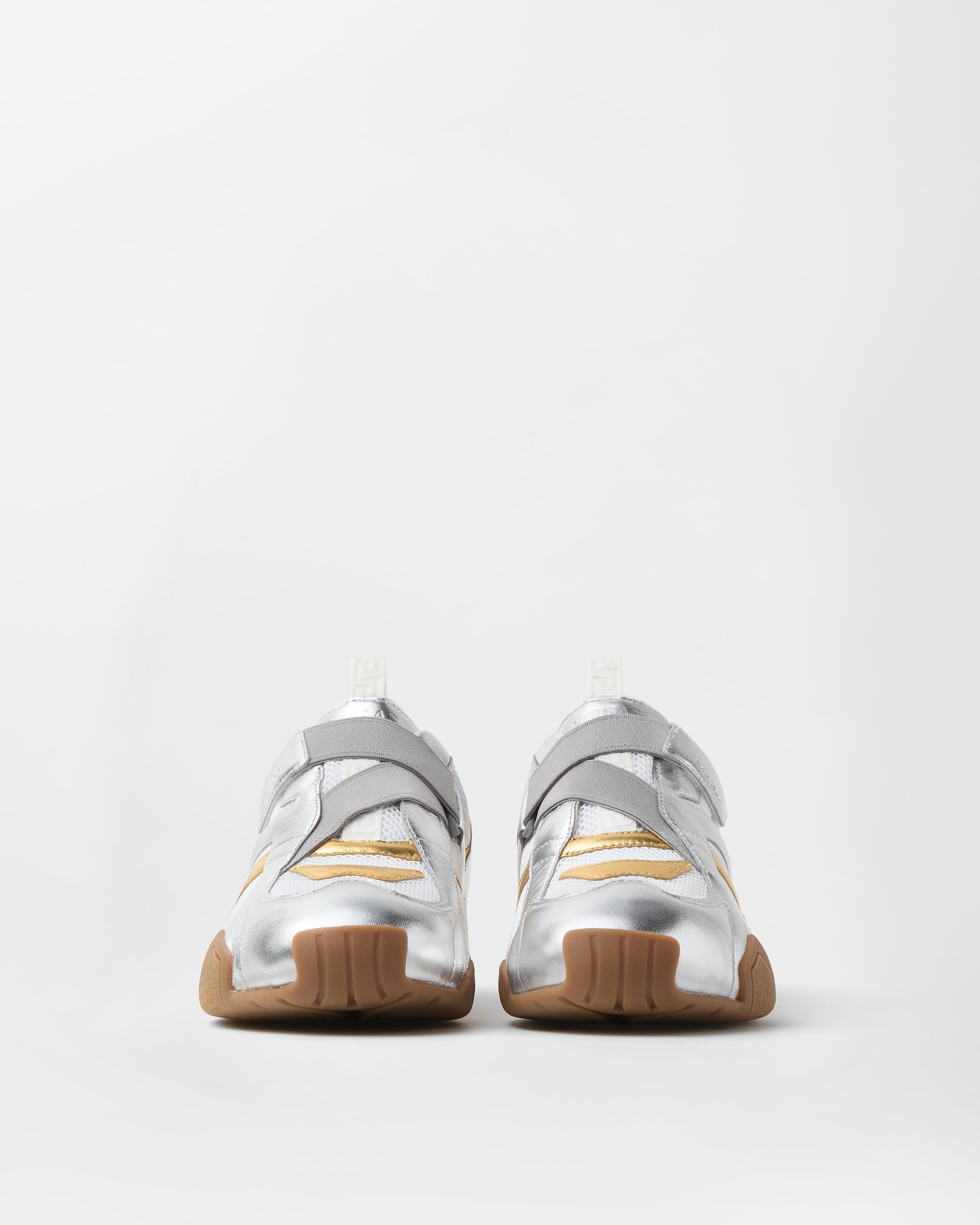 Galaxia Metallic Sneakers Silver,Gold | VERSACE US