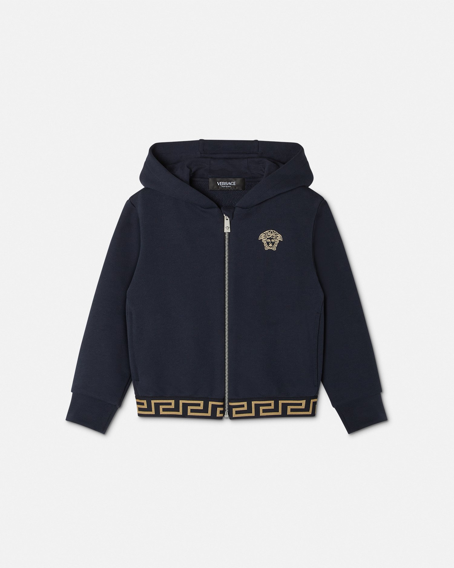 Versace Hoodie Greca Kids In Black
