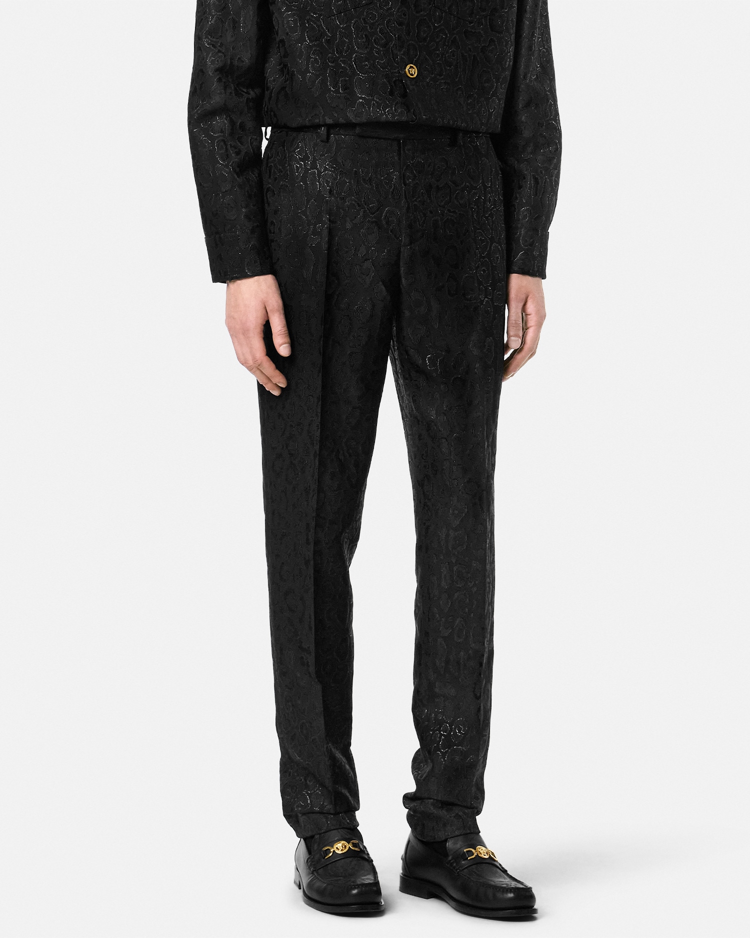 Leopard Jacquard Formal Pants
