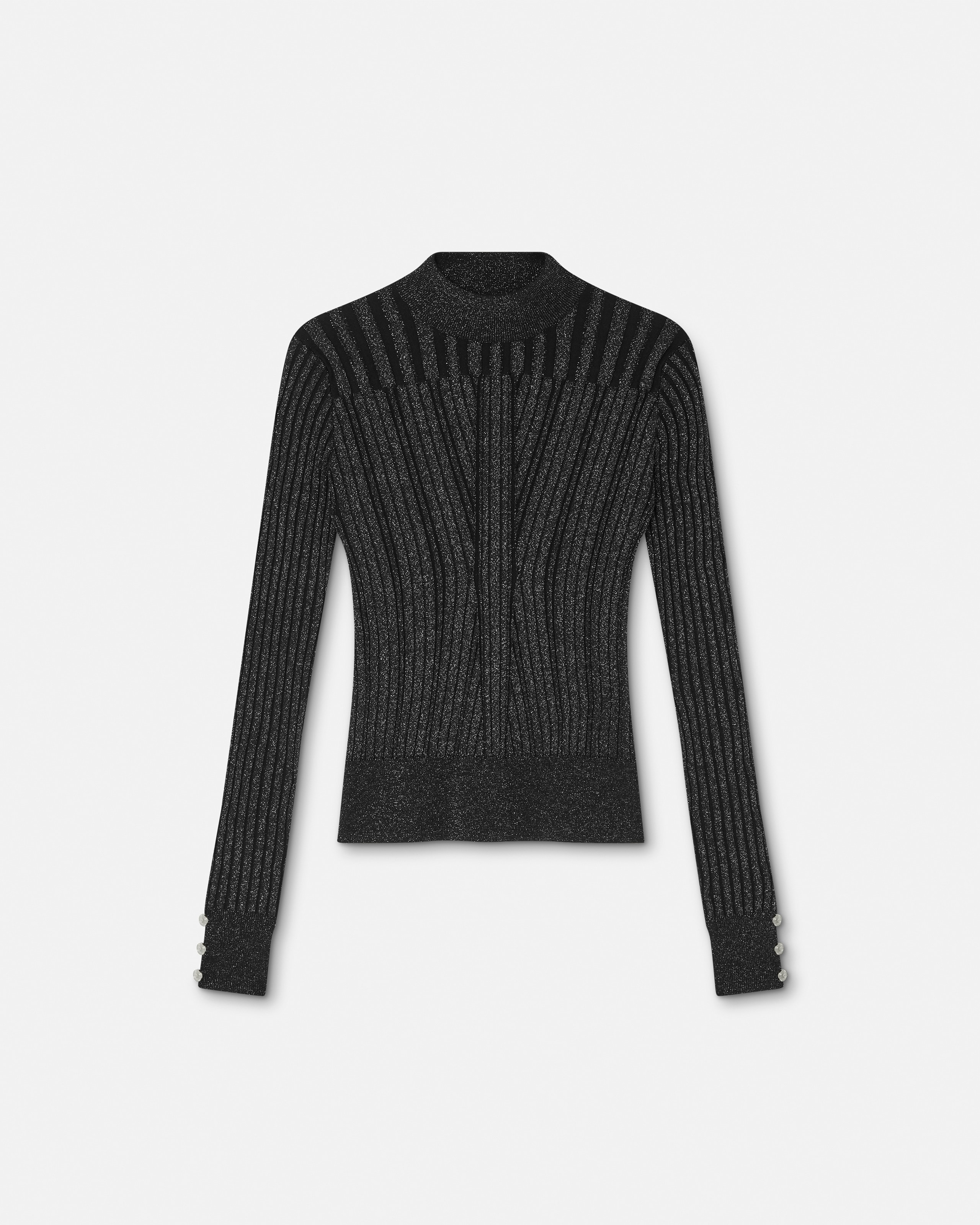 Lurex-Blend Ribbed Knit Top