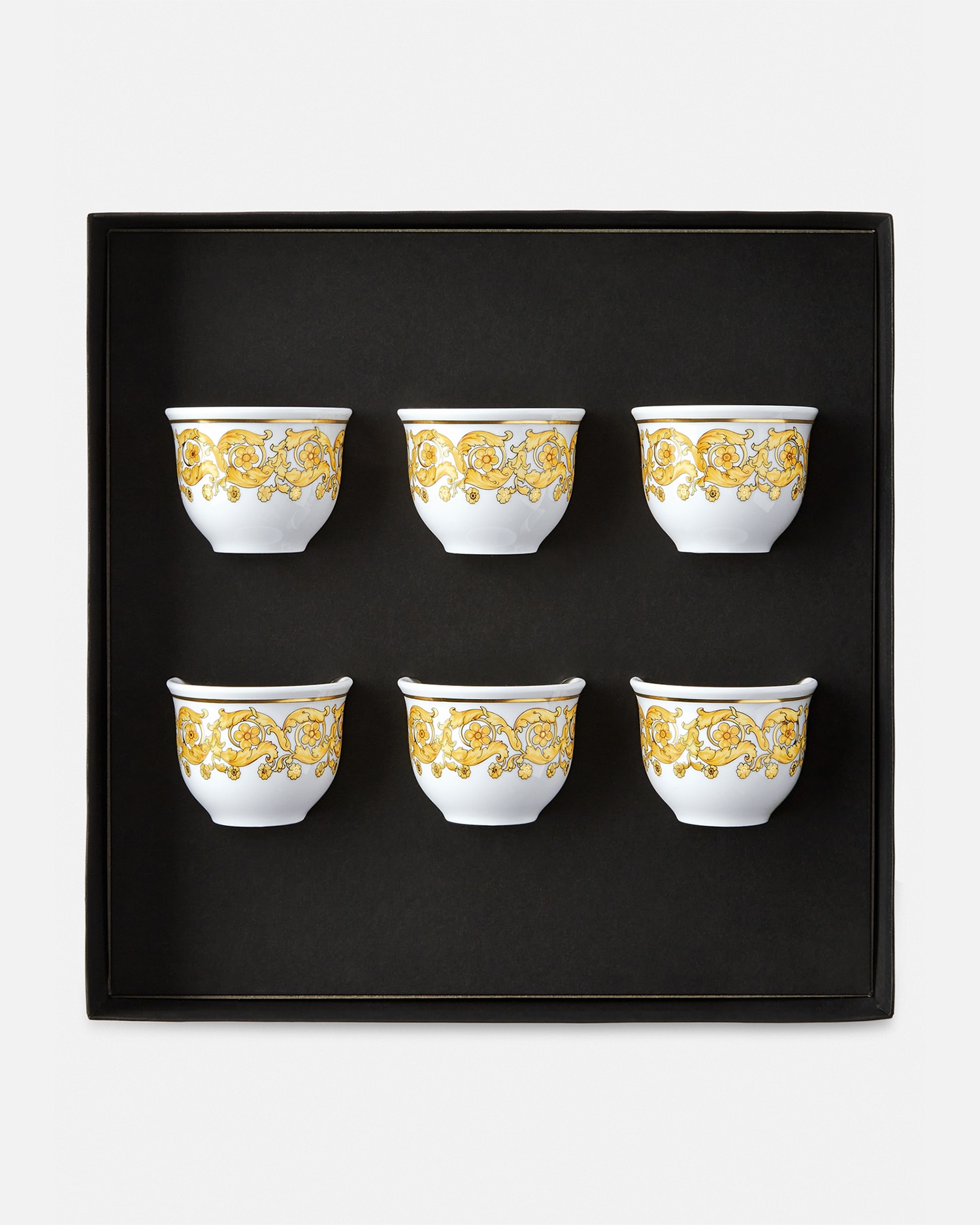 Versace Porcellane E Cristalli Medusa Rhapsody Espresso Cups 6-set In Multi