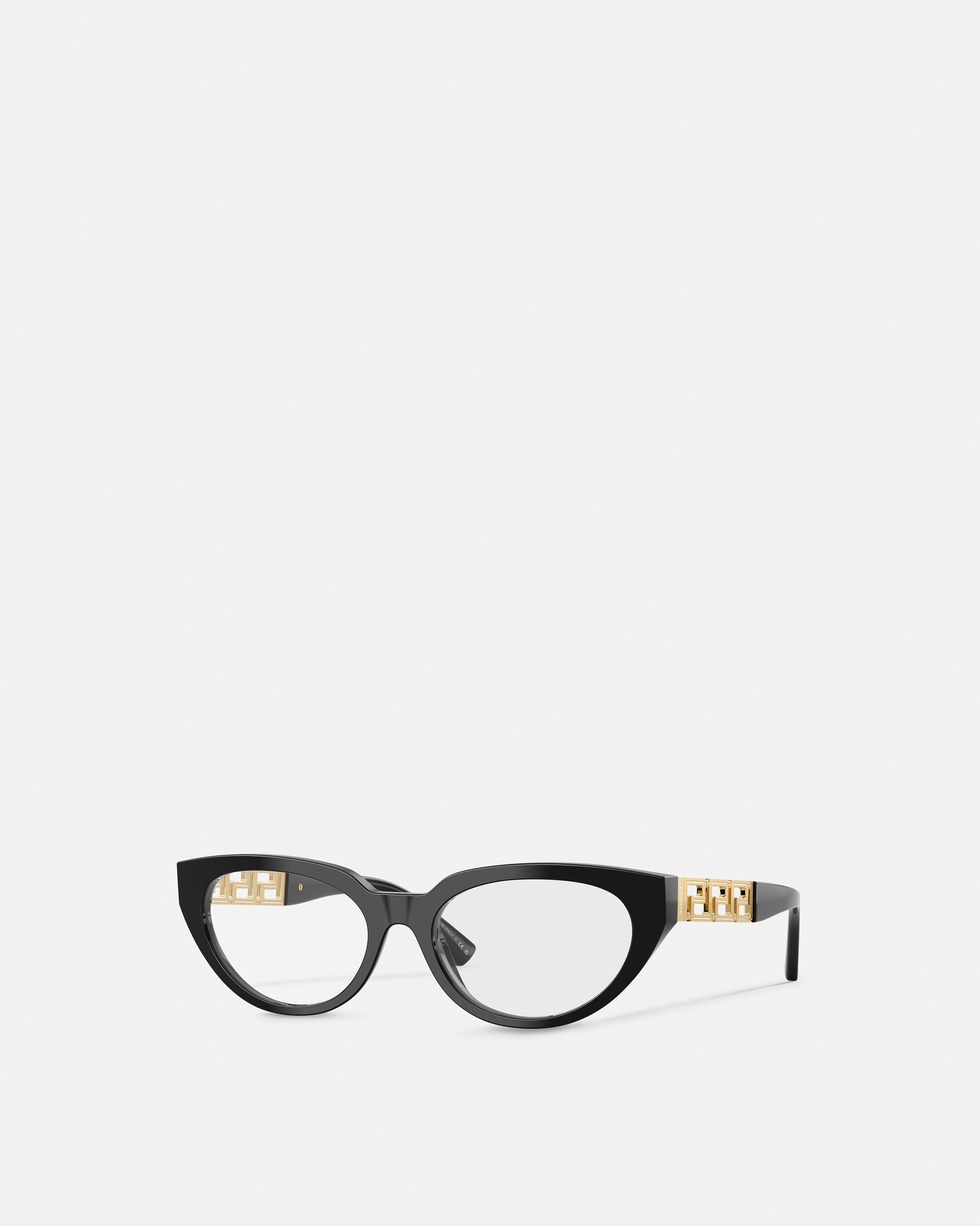 Versace Greca Lunettes Ail-de-chat In Black