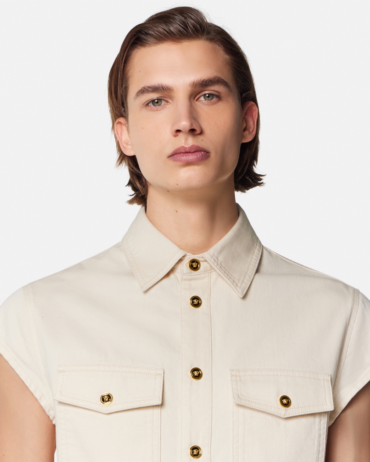 Sleeveless Denim Shirt