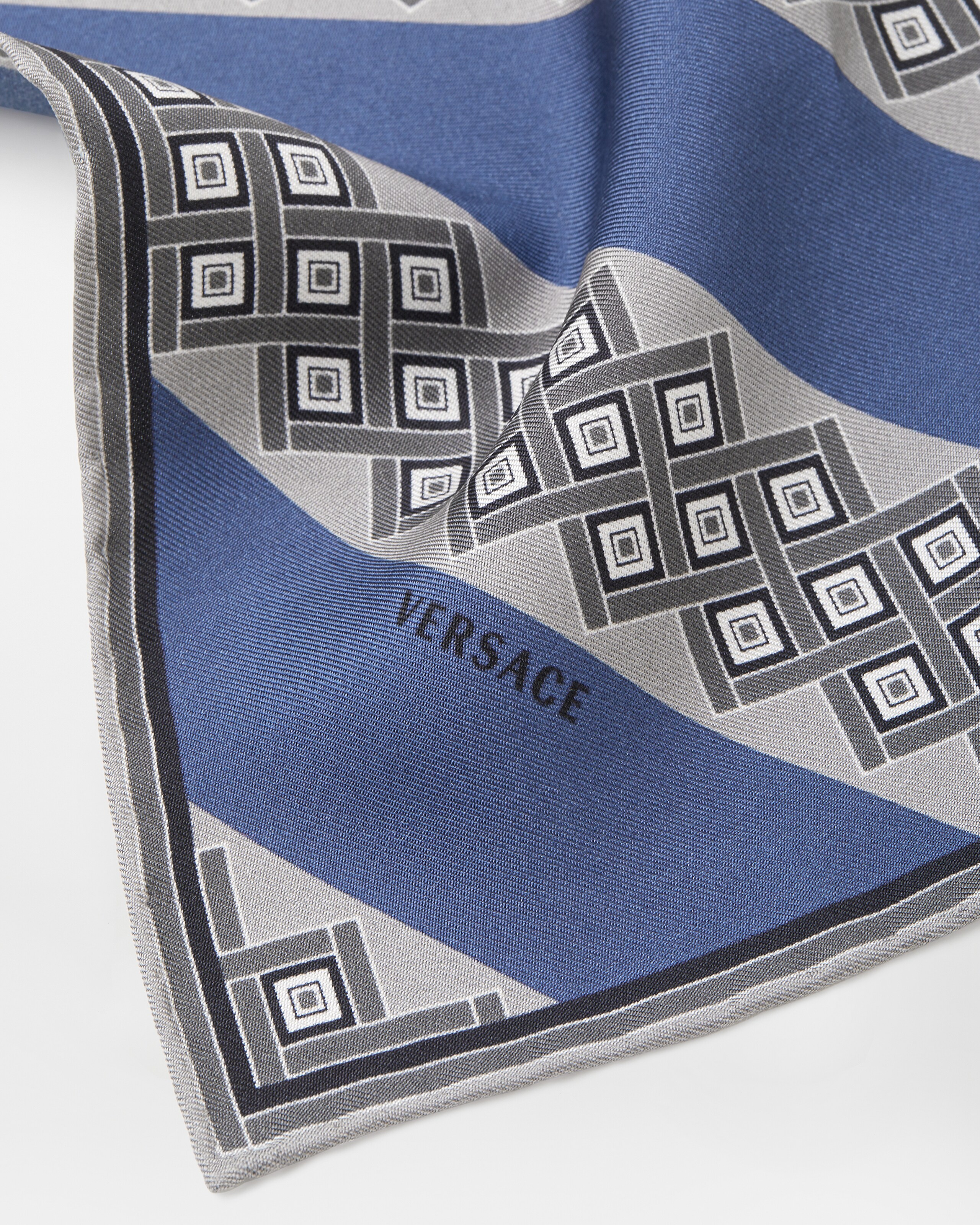 Versace Masks Print Silk Twill Loafer size 43/us size 10 Printed Silk Twill Pocket Square Print | VERSACE US main image 3