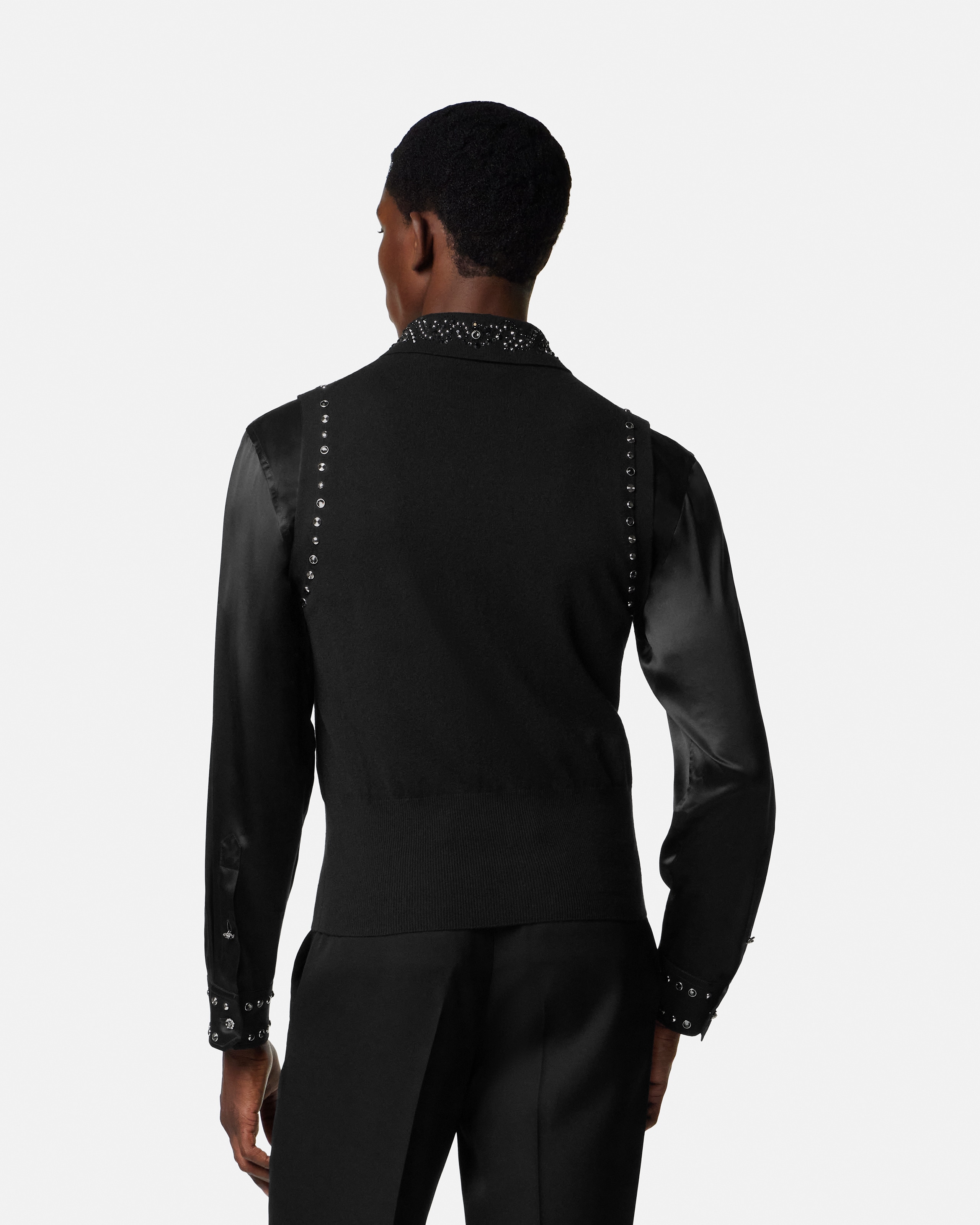 Embellished Cashmere-Blend Knit Vest