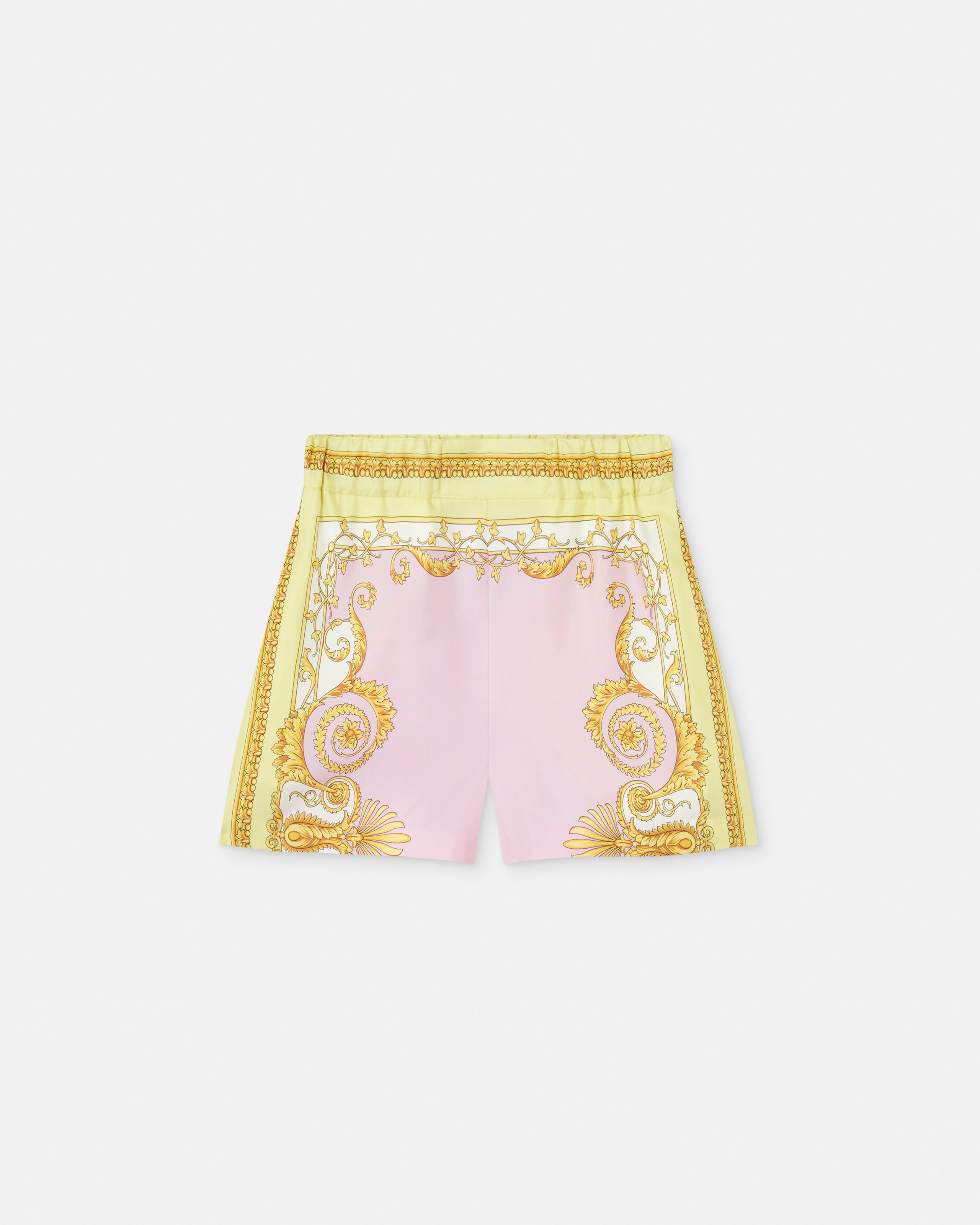 Printed Silk Twill Shorts