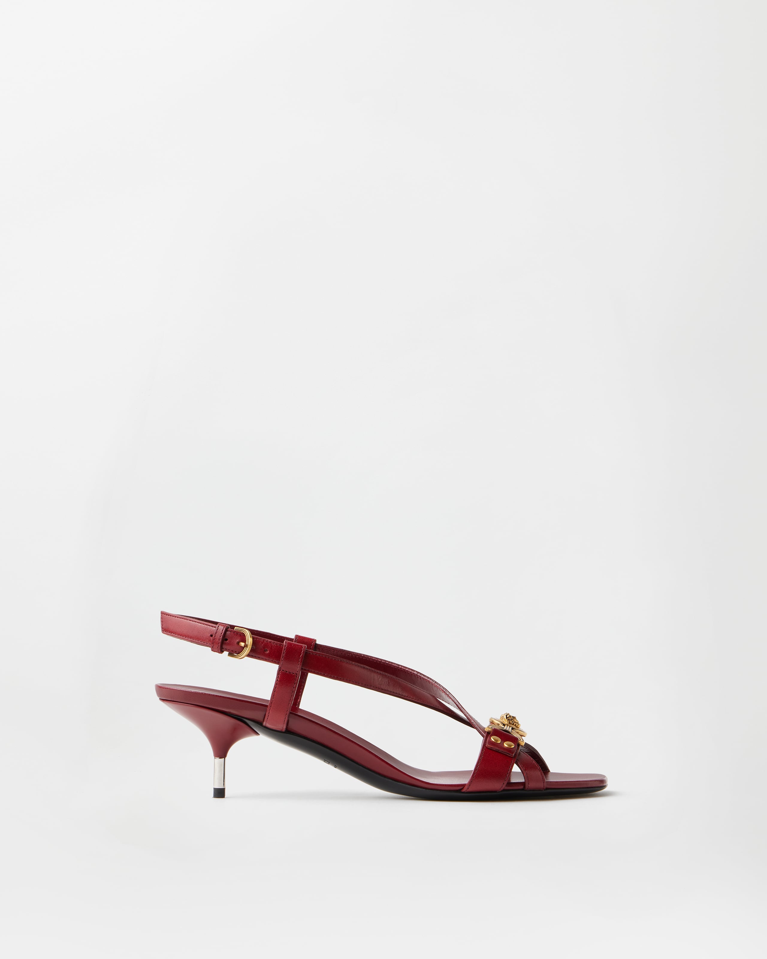 Versace Marisa Sandales En Cuir 50 Mm In Burgundy