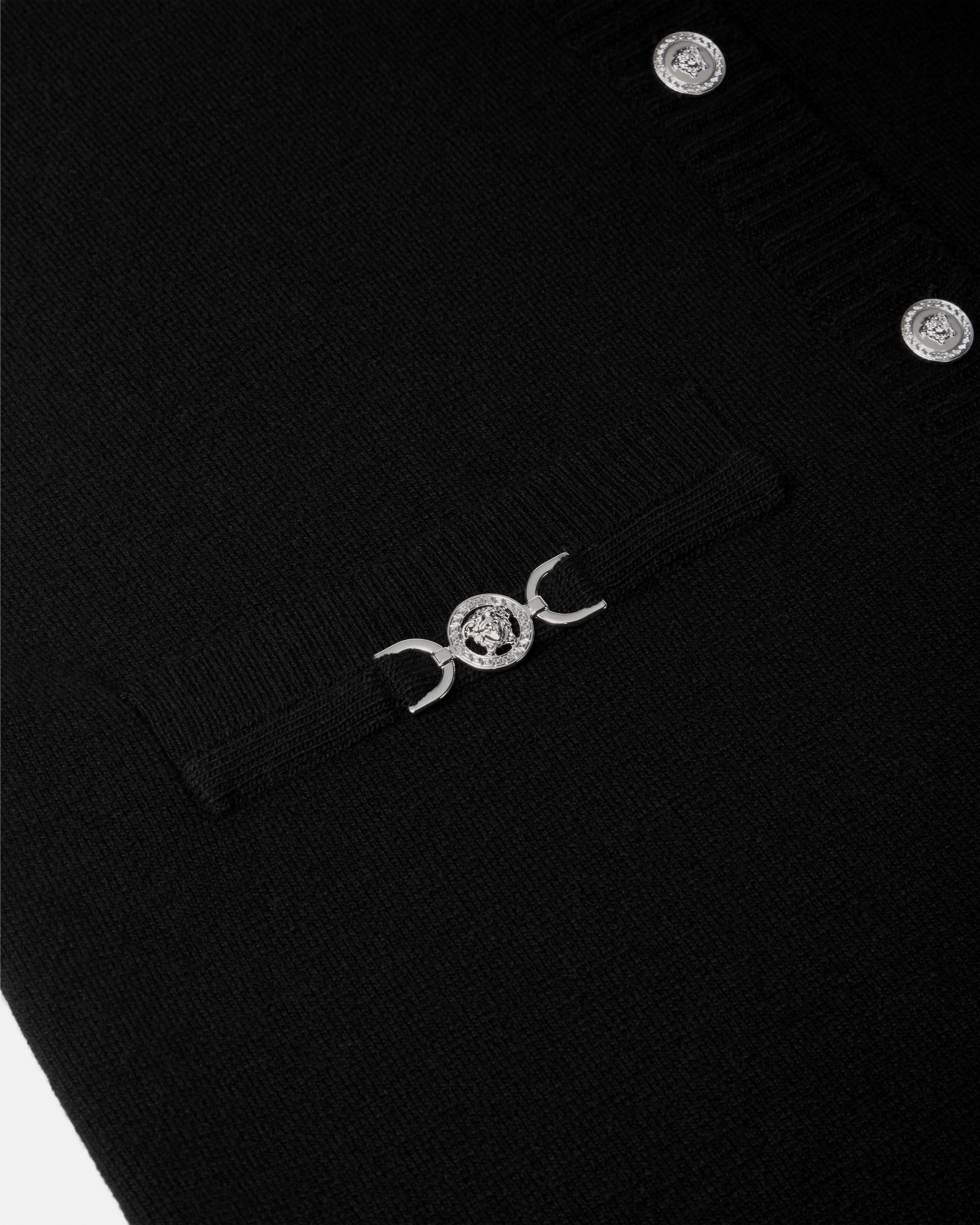 Wool-Cashmere Knit Shirt Dress