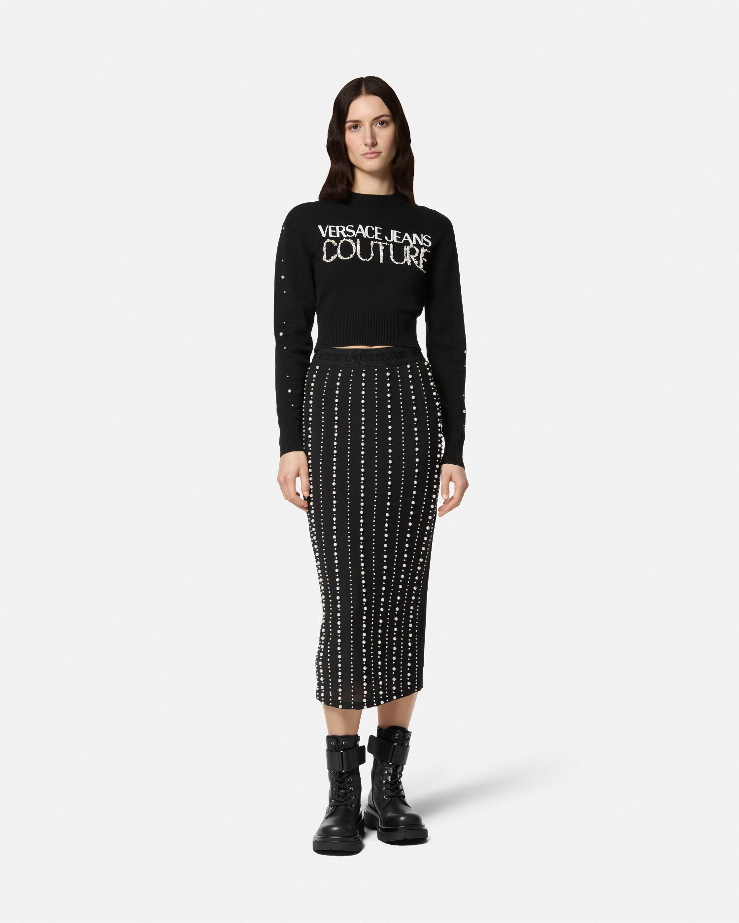 Embellished Logo Sweater