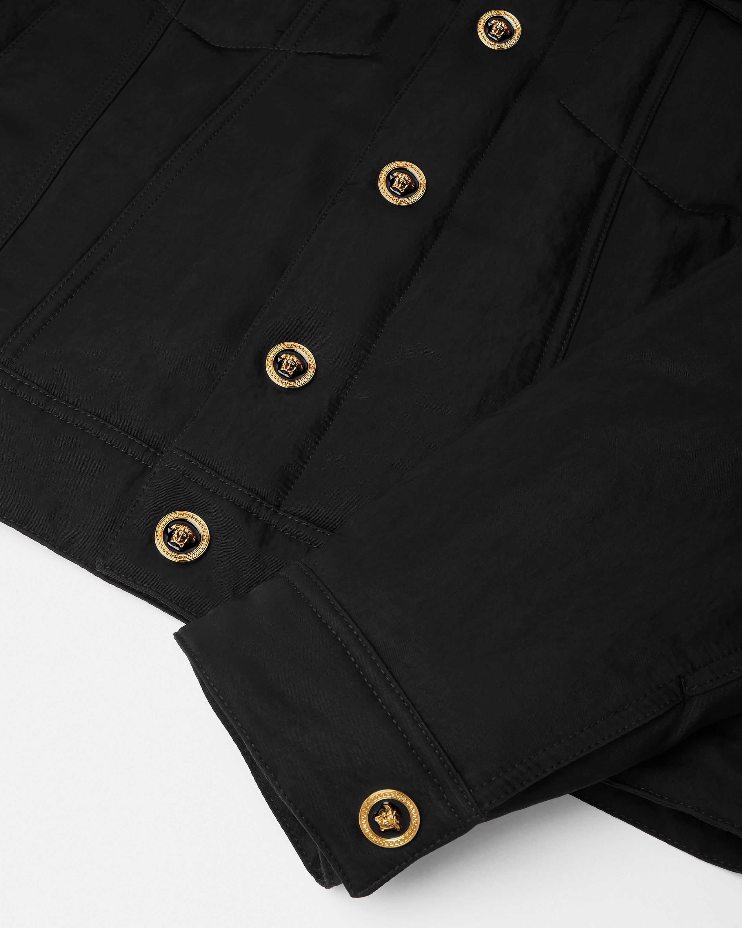 Crushed Nylon Satin Padded Jacket