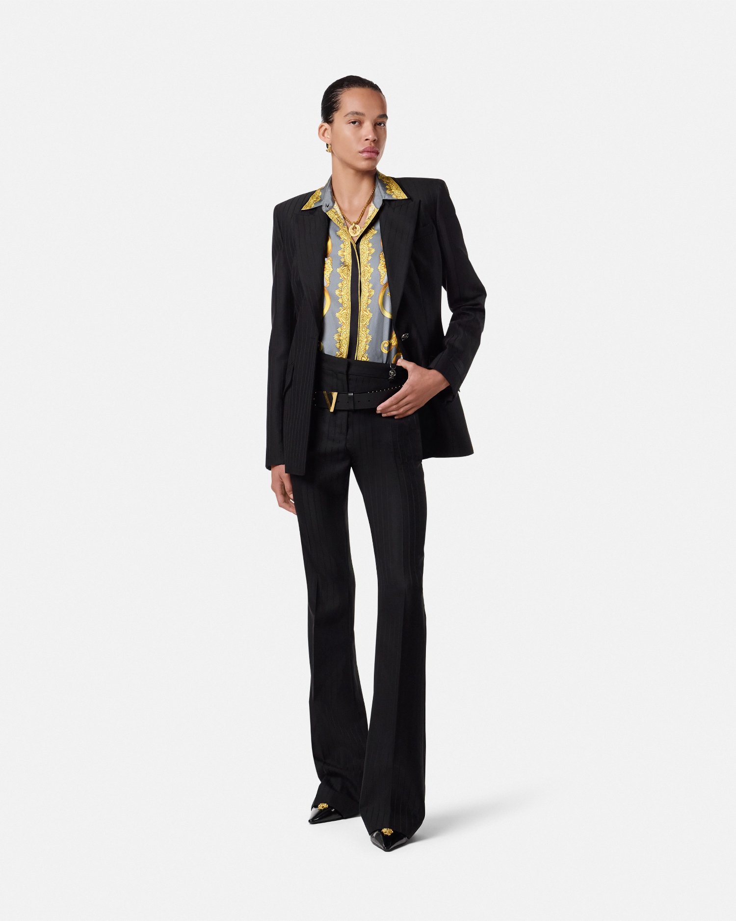 Cheetah Foulard Silk Shirt