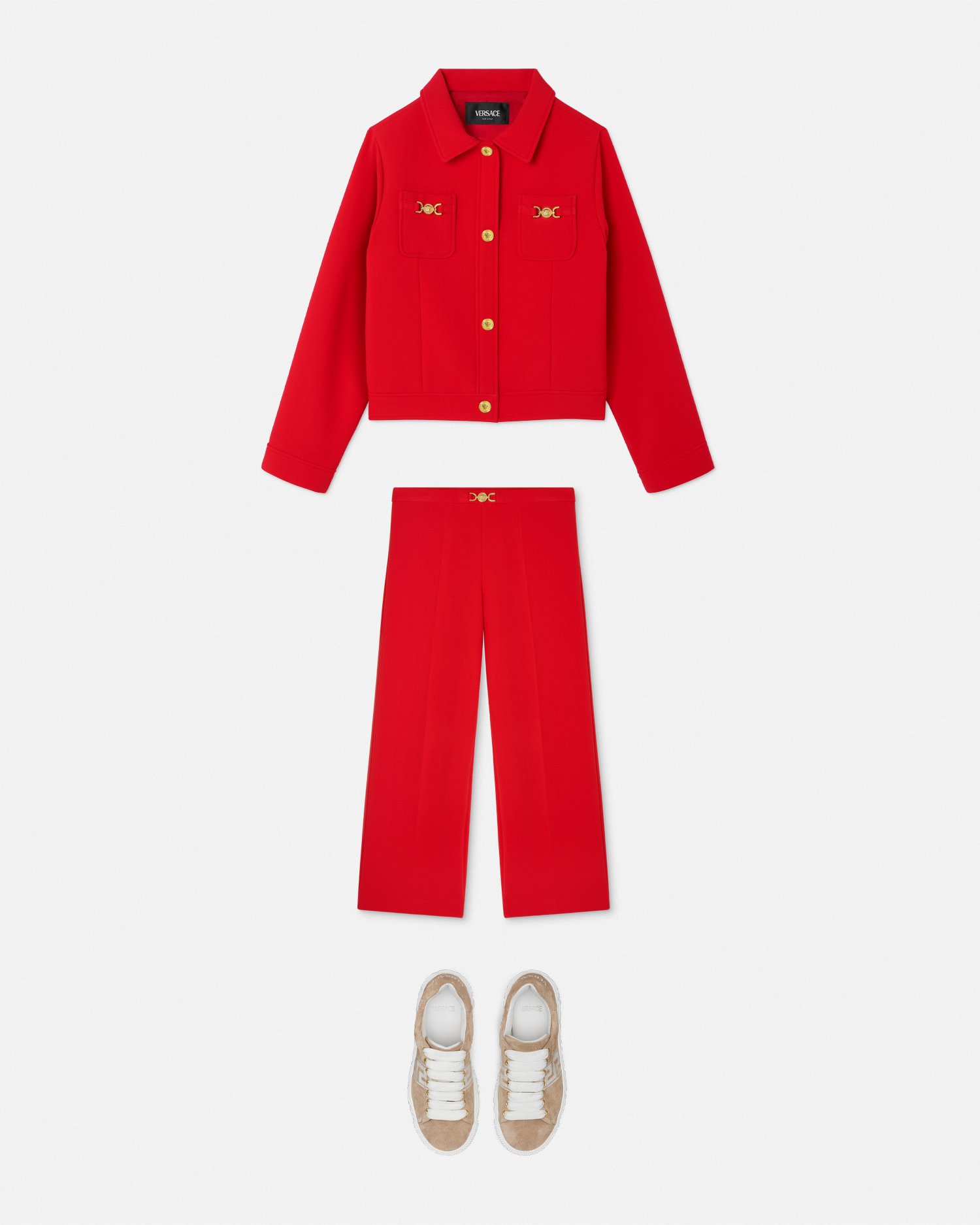 Versace Kids Blouson En Cady In Rouge