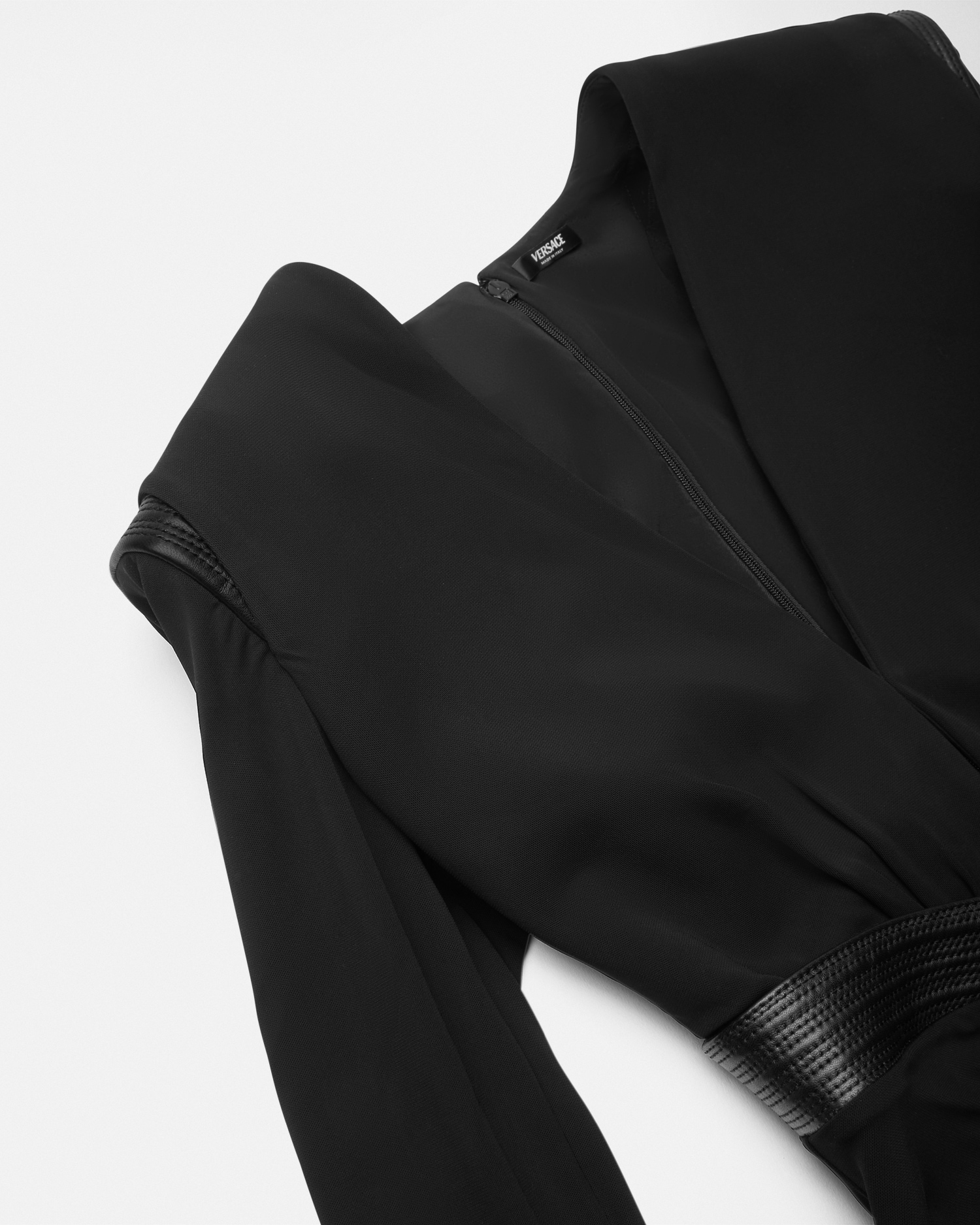 Deep V-Neck Crêpe Bodysuit