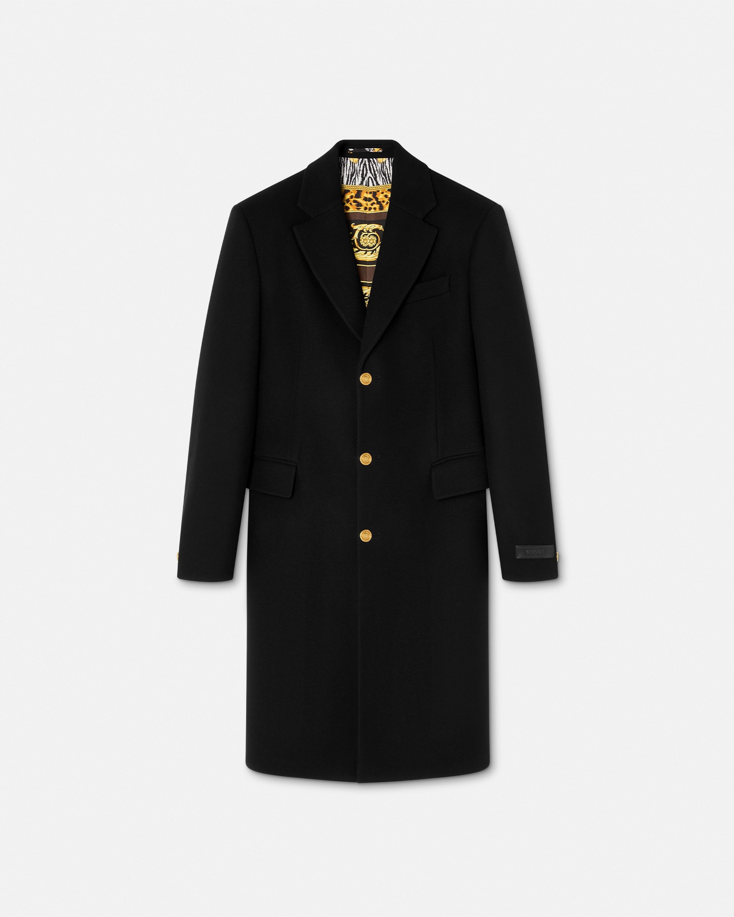 Wool-Blend Single-Breasted Coat