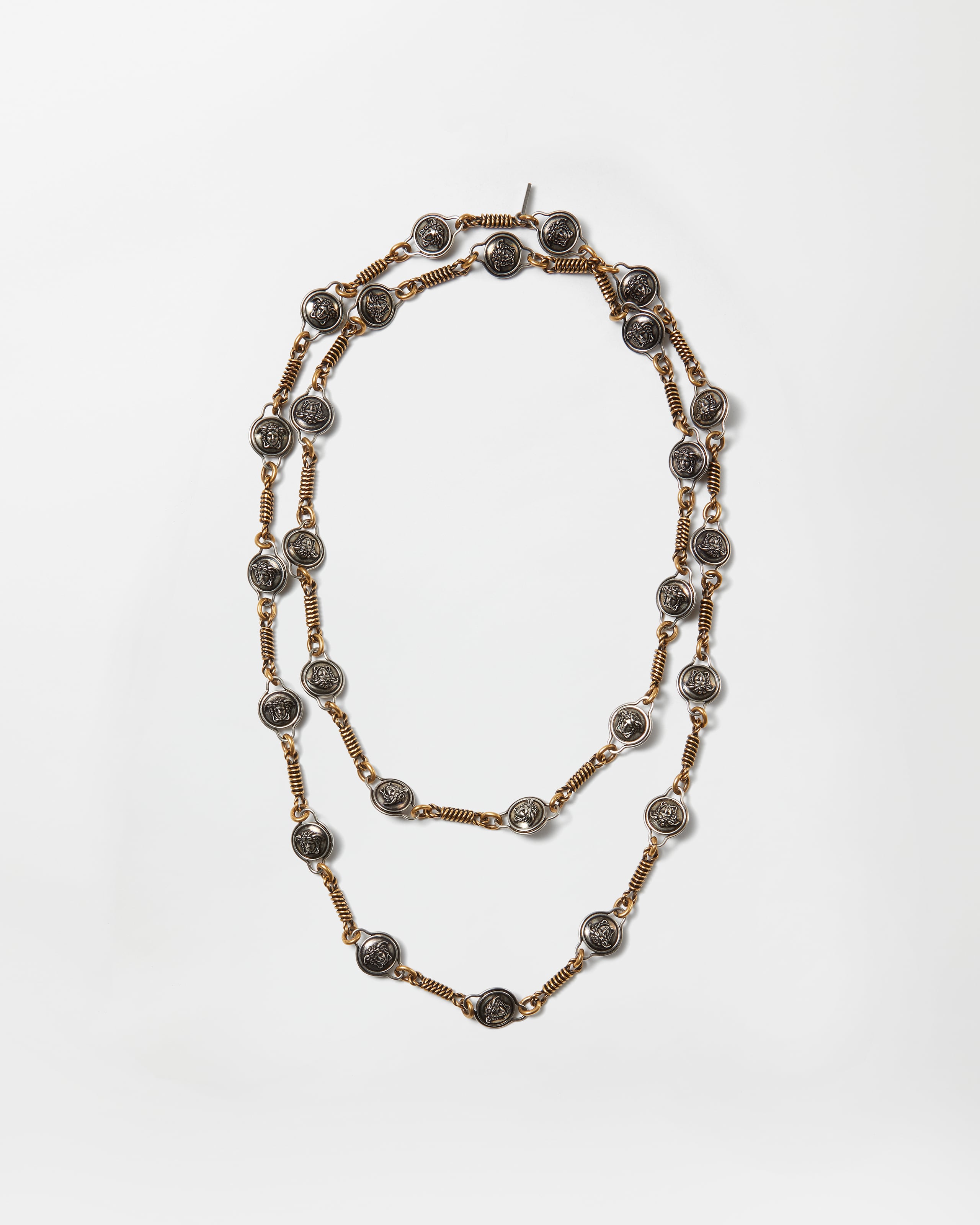 Versace Novantatré Long Necklace In Gold