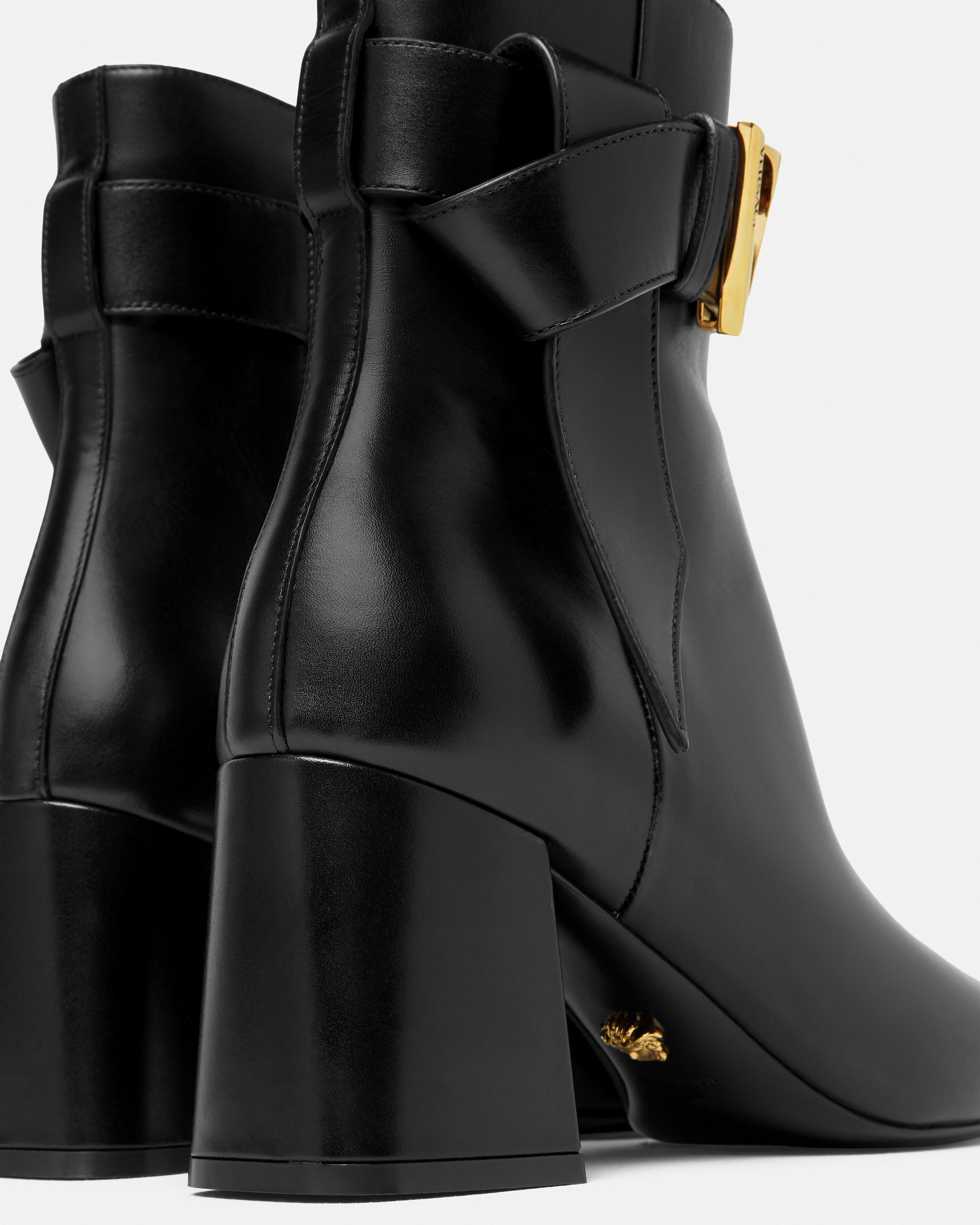 V Leather Boots 70 mm