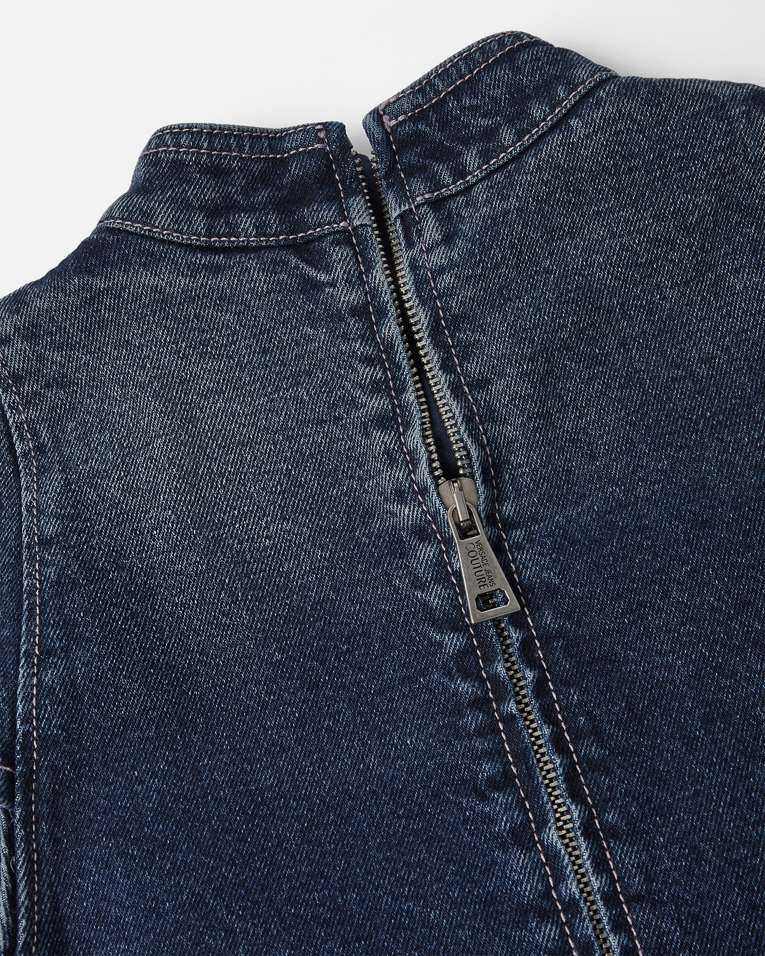 Institutional Logo Denim Mini Dress