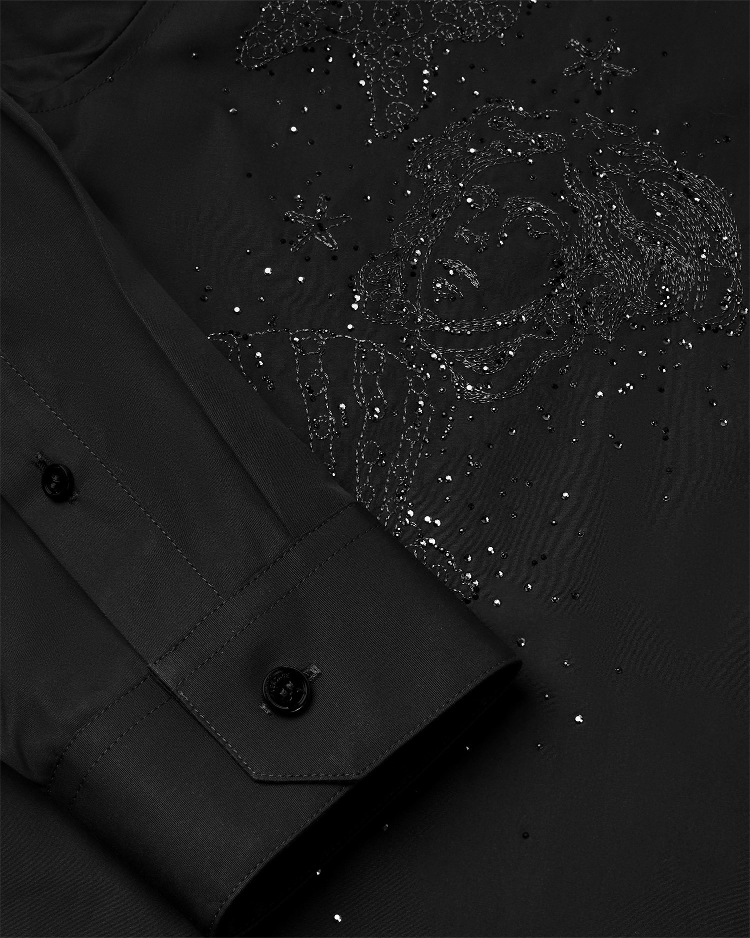 Embroidered Coral Theatre Shirt